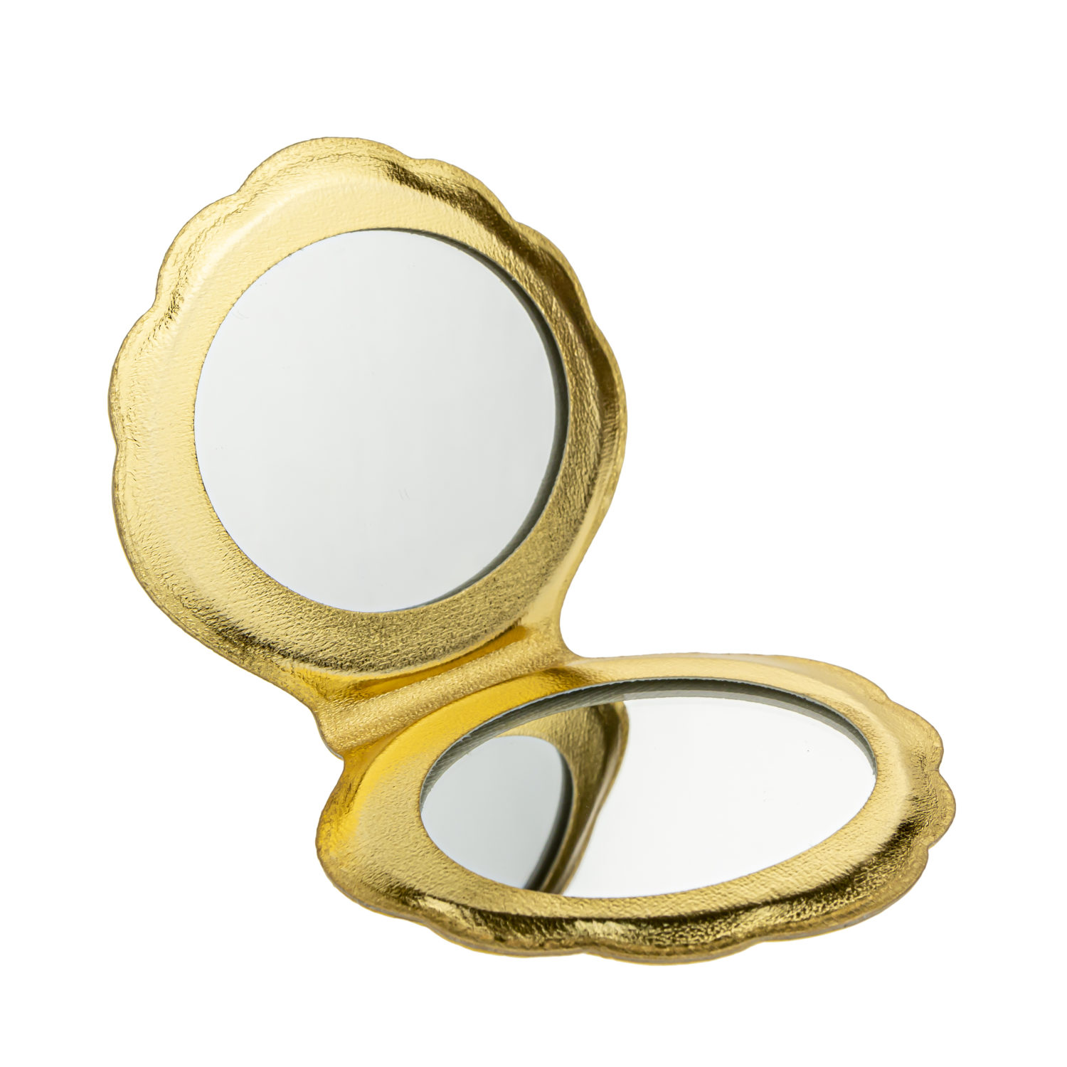 Lukky Набор 3 в 1: расческа+зеркальце "Ракушки" в косметичке, золотистый