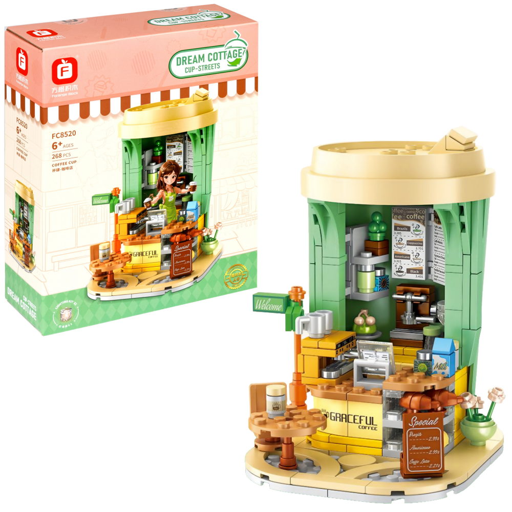 Конструктор 1TOY Blockformers  "Кофейня", со светом, 268 деталей