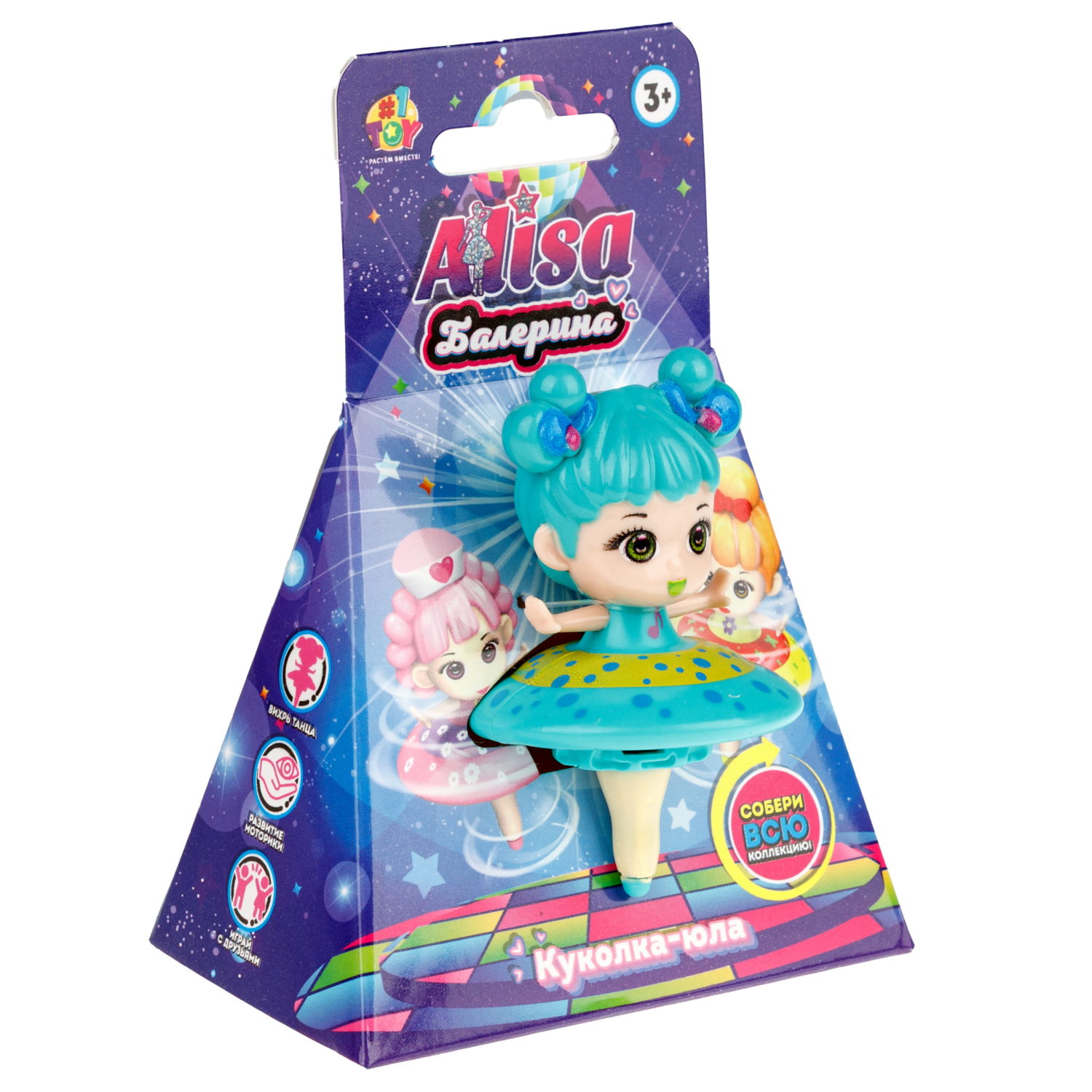 Крутящаяся куколка 1TOY Алиса Балерина, в ассортименте