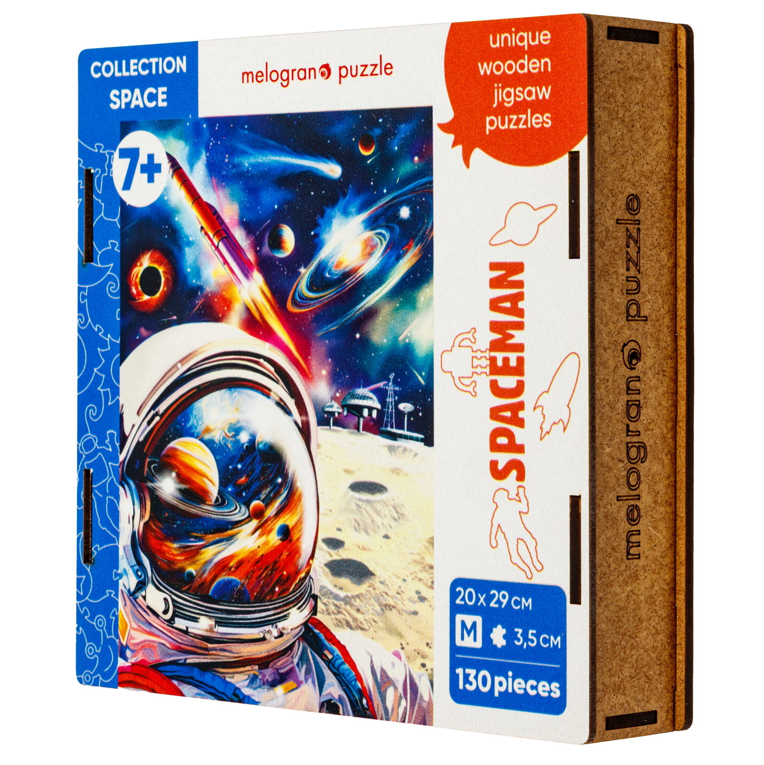 Пазлы Collection Space Космонавт на луне, 130 деталей