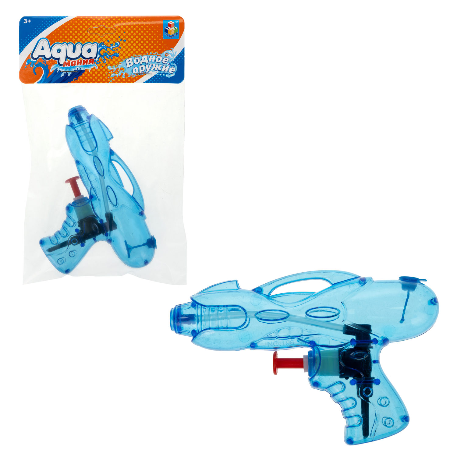 Водный пистолет 1TOY Аквамания, 12,5х8,5х2,4 см