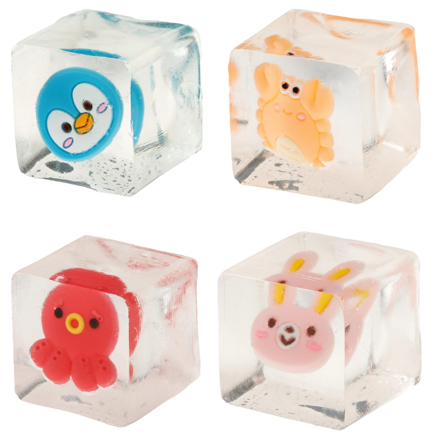 Антистресс-игрушка 1TOY Крутой замес Таба сквиш Мультяшки, набор 4 шт.