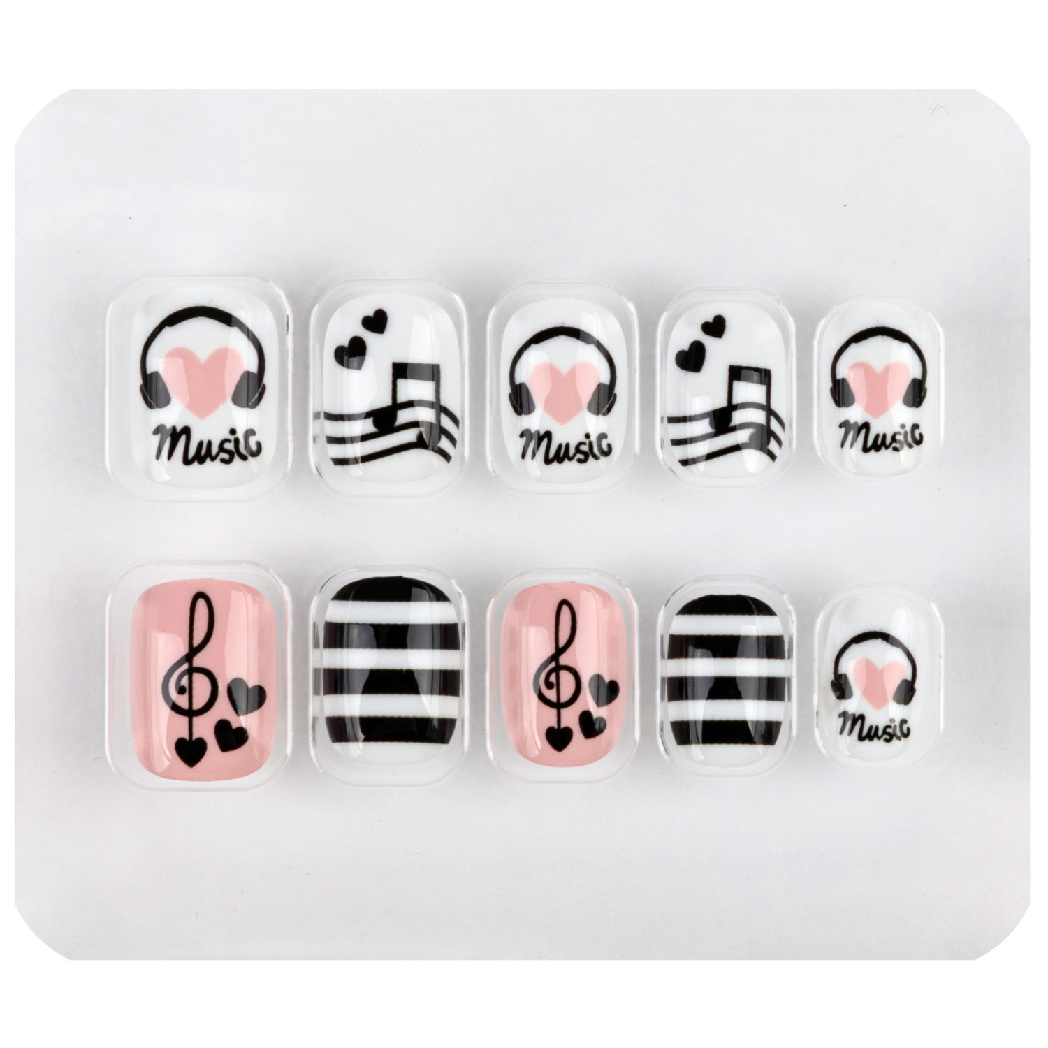 Накладные ногти на клеевой основе Lukky Нэйл-Арт Don't Stop Music, 10-16 лет