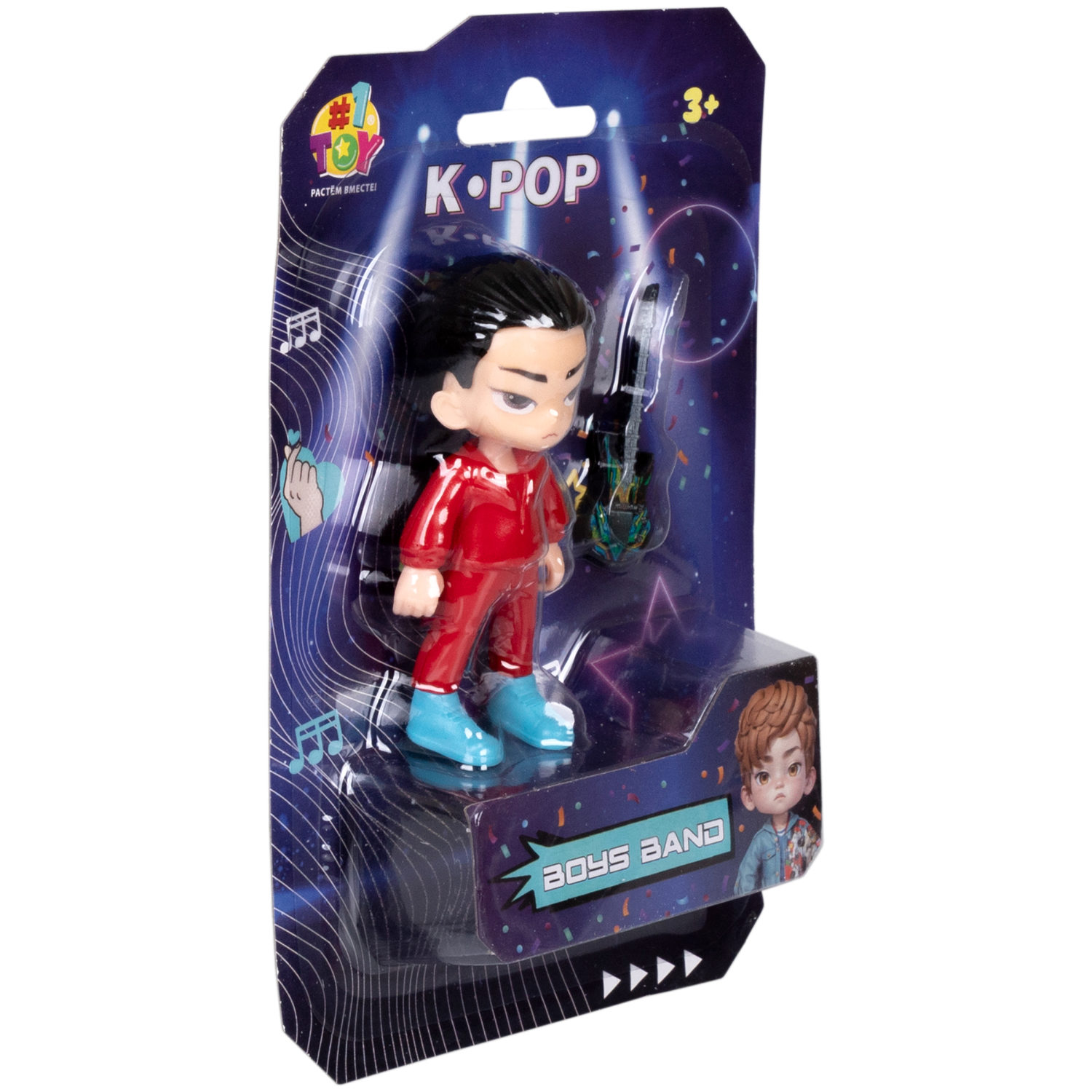 Кукла для девочки 1TOY K-POP Boys band с музыкальными инструментами, маленькая фигурка аниме 