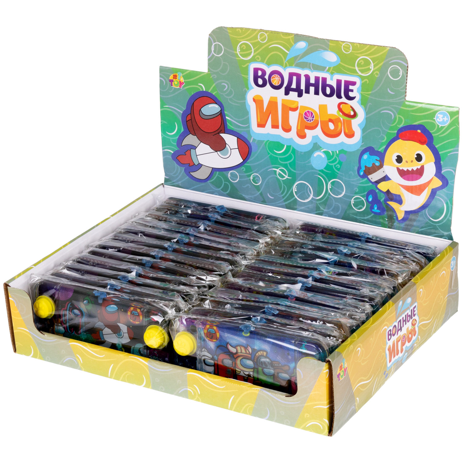 1TOY Игра с водой насади колечки амонгусы, 3 вида в ассортименте, 15,5*7*2см