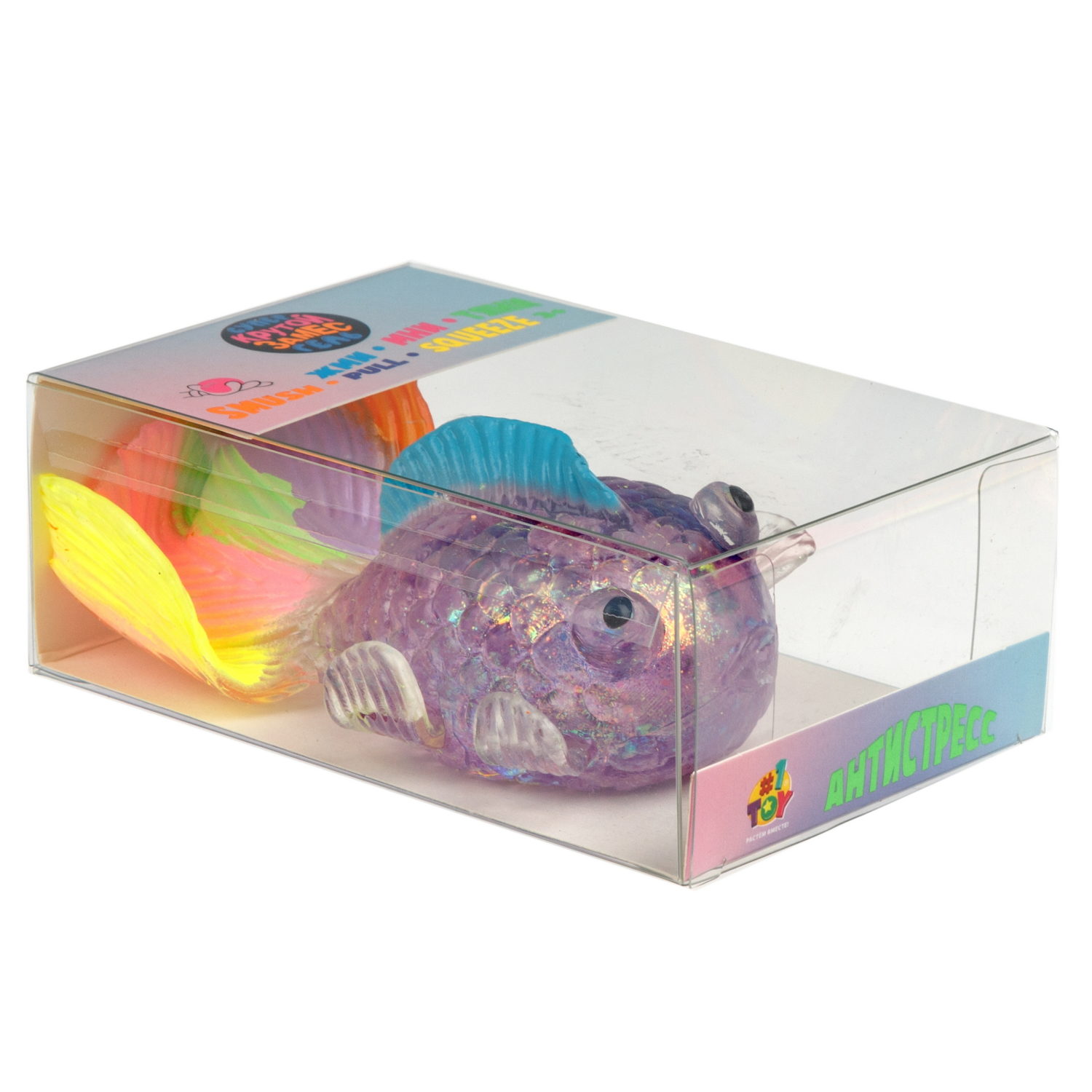 Антистресс-игрушка 1TOY Крутой замес Супергель рыбка, 12х8х5,5 см