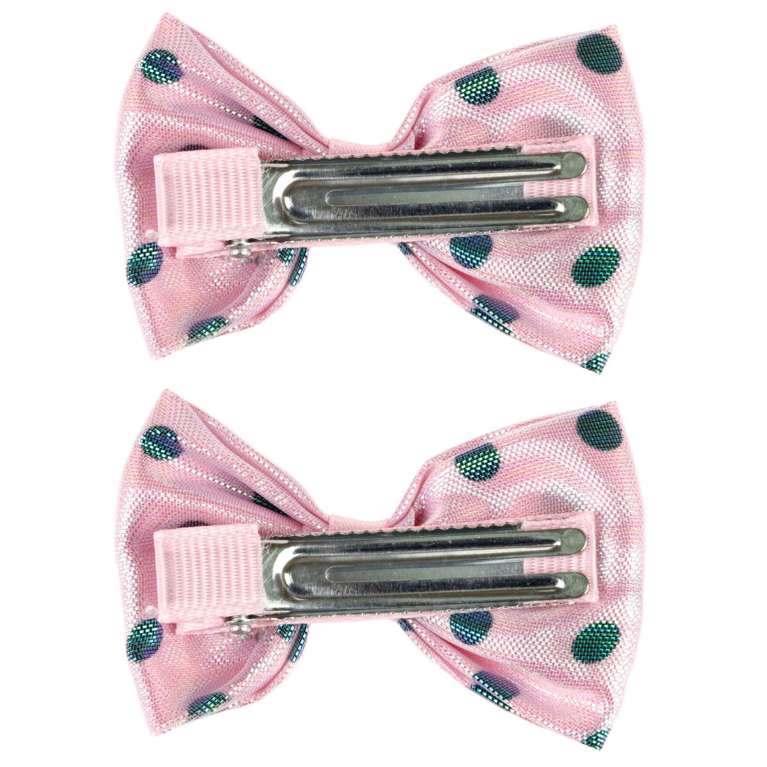 Lukky Fashion набор из 2 заколок-зажимов Бантик в горошек Пин-Ап, 4 цв.микс