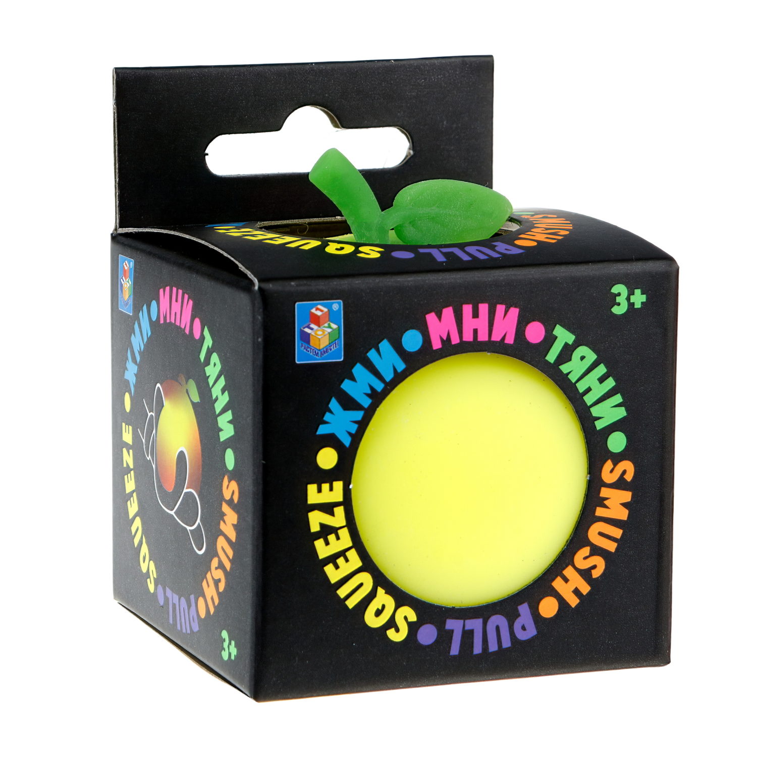 Антистресс-игрушка для рук 1TOY Крутой замес Яблоко, 3 вида в ассортименте, 6,5 см