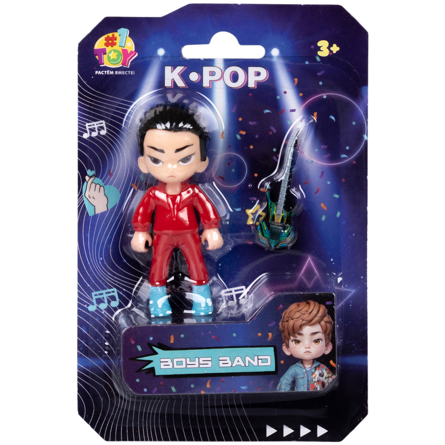 Кукла для девочки 1TOY K-POP Boys band с музыкальными инструментами, маленькая фигурка аниме 