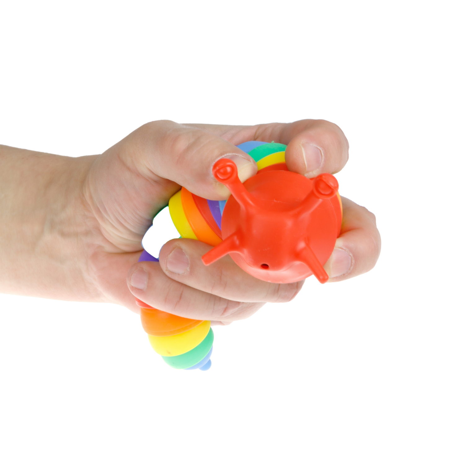 Развивающая антистресс-игрушка 1TOY Гремушка Слизень, гусеница