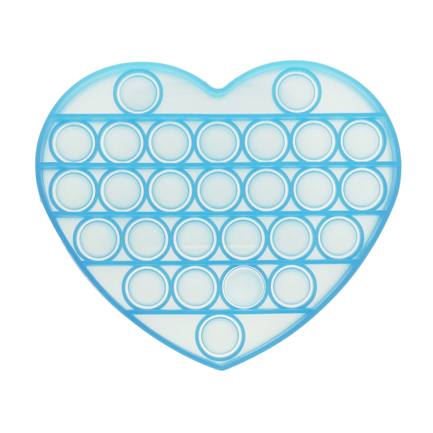 Игрушка-антистресс POP IT вечная пупырка, светится в темноте, 4 вида (круг, сердце, квадрат, восьмиугольник) 12х12см