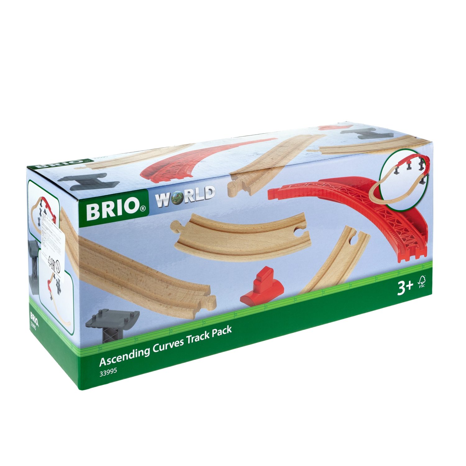 Рельсы для деревянной железной дороги BRIO Ascending Curves, 16 элементов