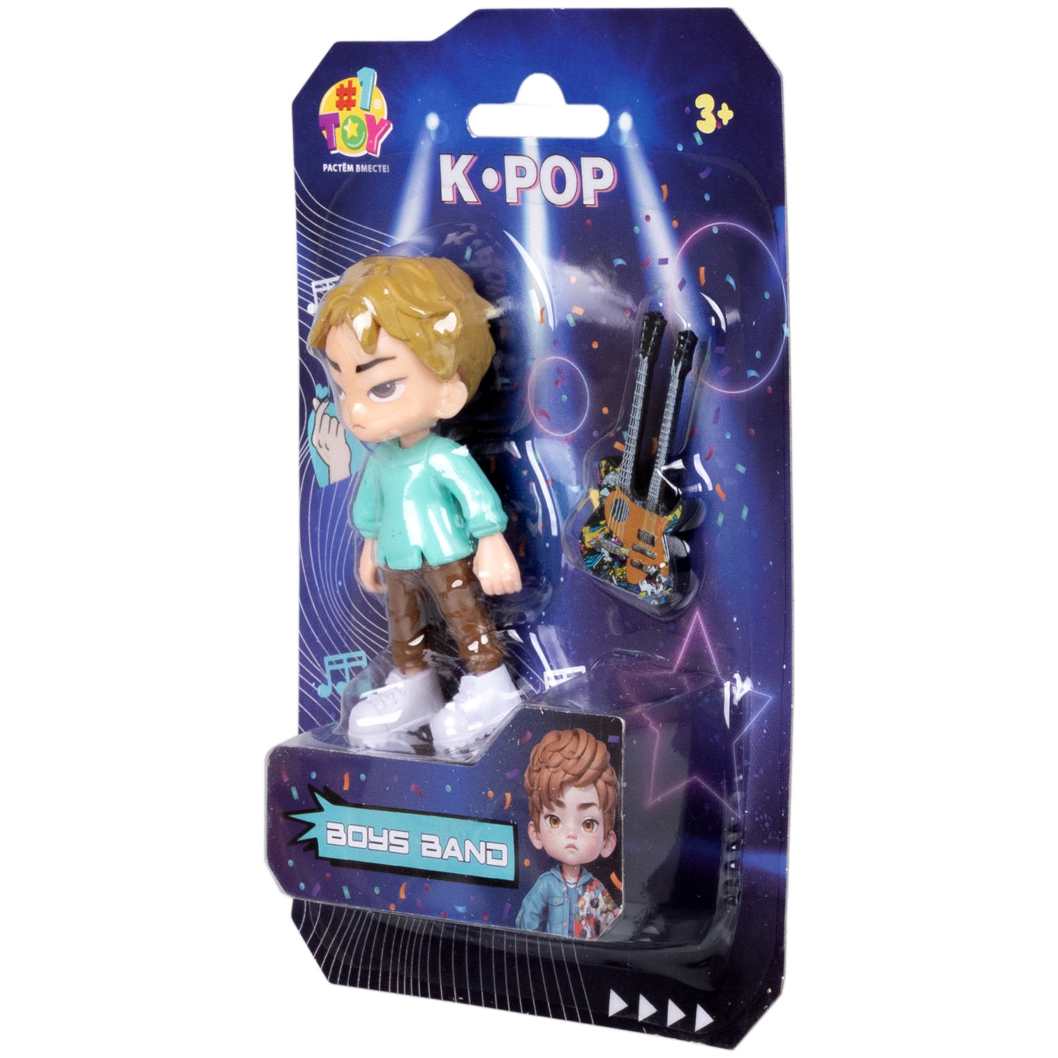 Кукла для девочки 1TOY K-POP Boys band с музыкальными инструментами, маленькая фигурка аниме 