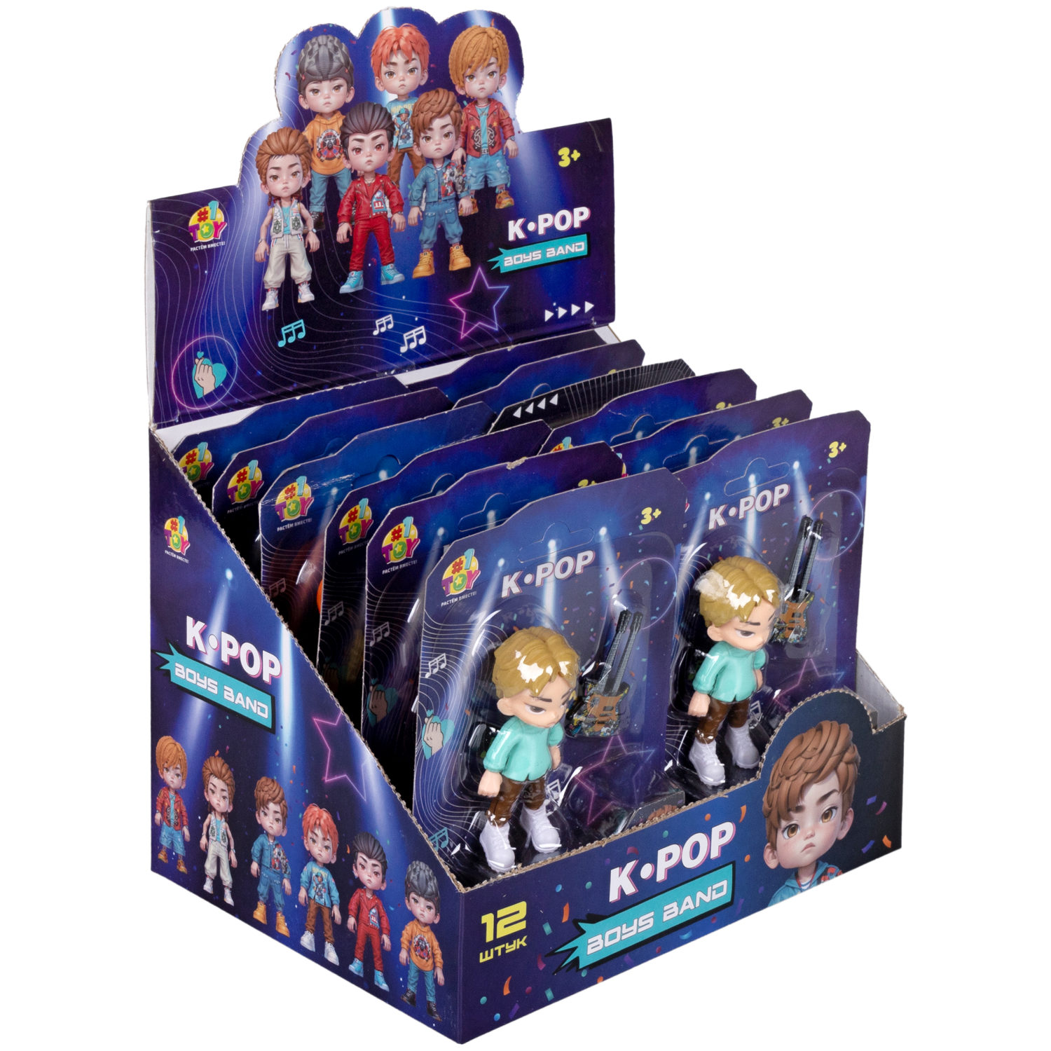Кукла 1TOY K-POP Boys band с музыкальными инструментами, 6 видов в ассортименте
