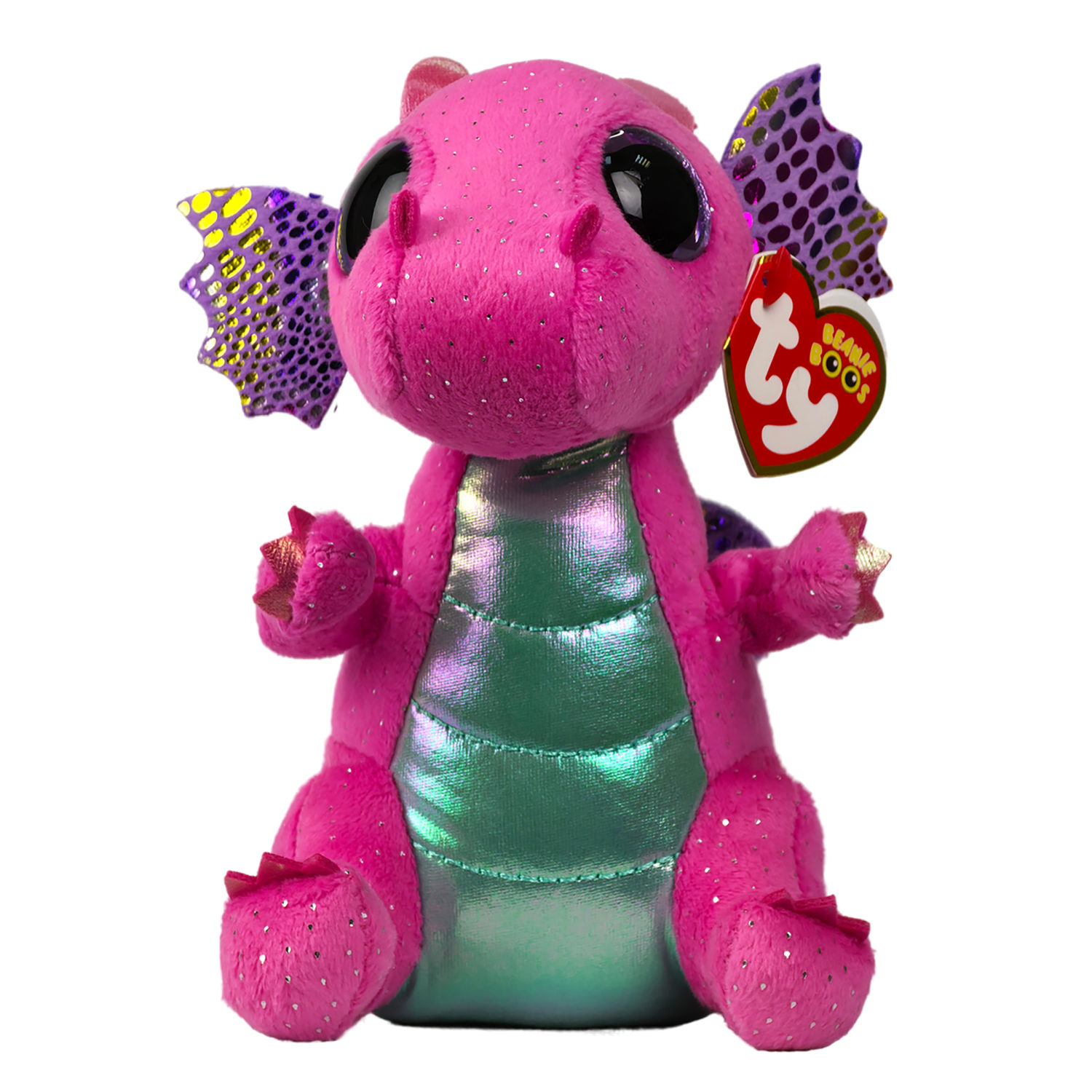 Мягкая игрушка TY Beanie Boo's розовый дракончик Spitfire, 15 см