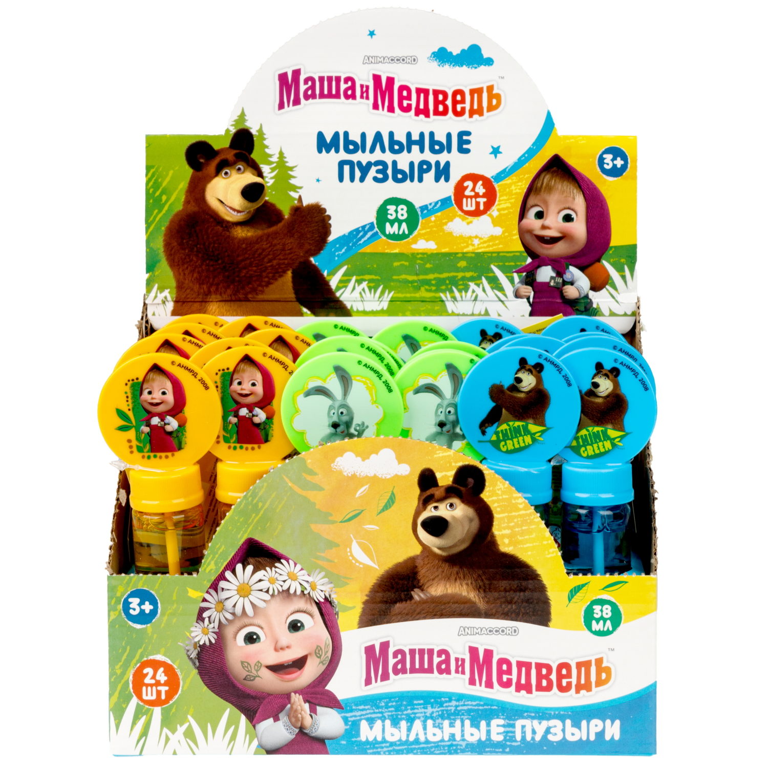 Маша и Медведь мыл. пуз. колба с кругляшом, 38 мл в д/б