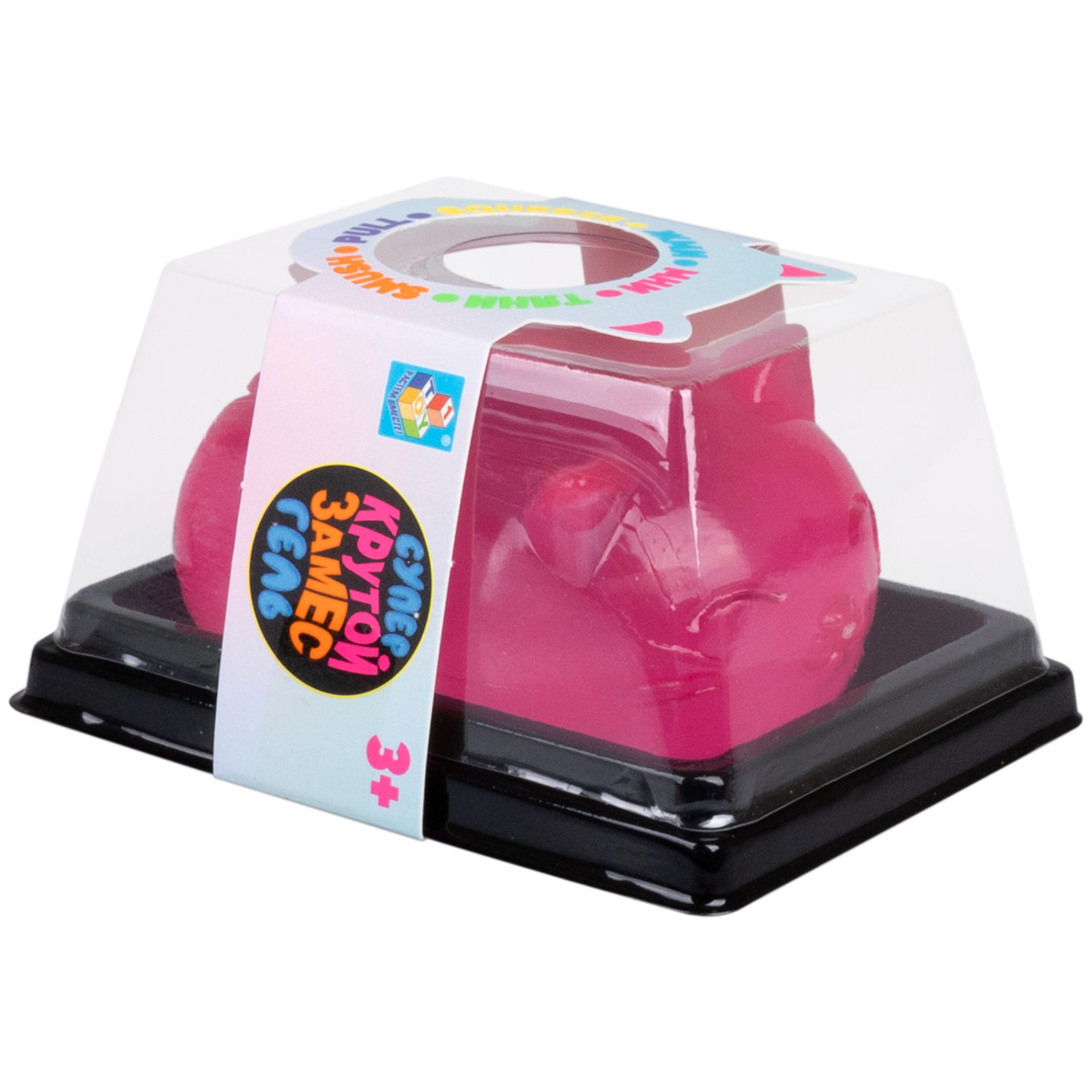 Антистресс-игрушка для рук 1TOY Крутой замес Супергель котик 4 цвета в ассортименте, 6*7,7 см