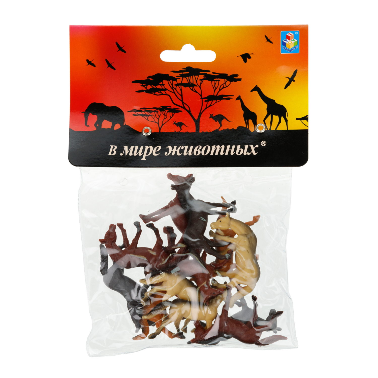 Фигурки лошадей 1TOY "В мире животных", игровой набор животных ферма, 12 шт., 5 см