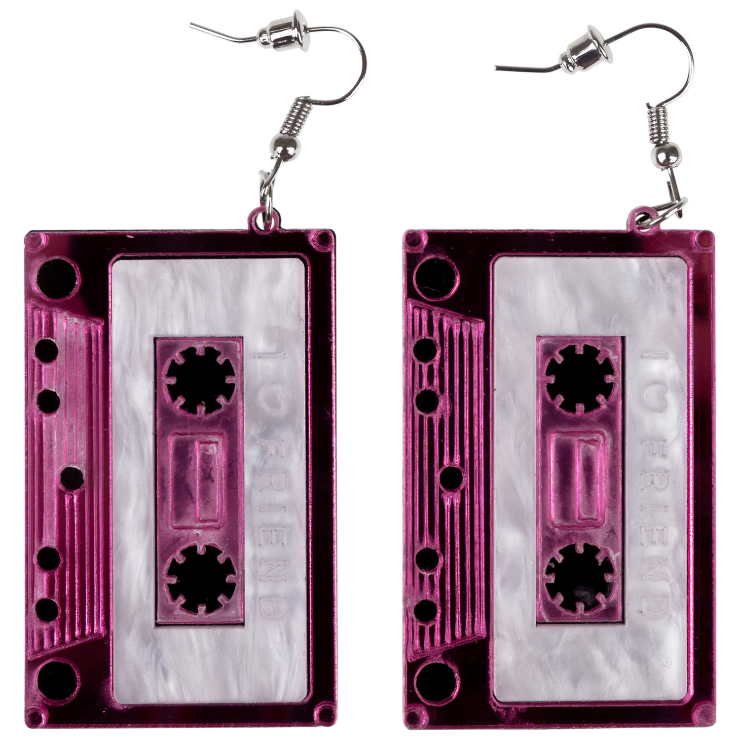 Серьги Lukky Fashion "Ретро Кассеты" с подвесками