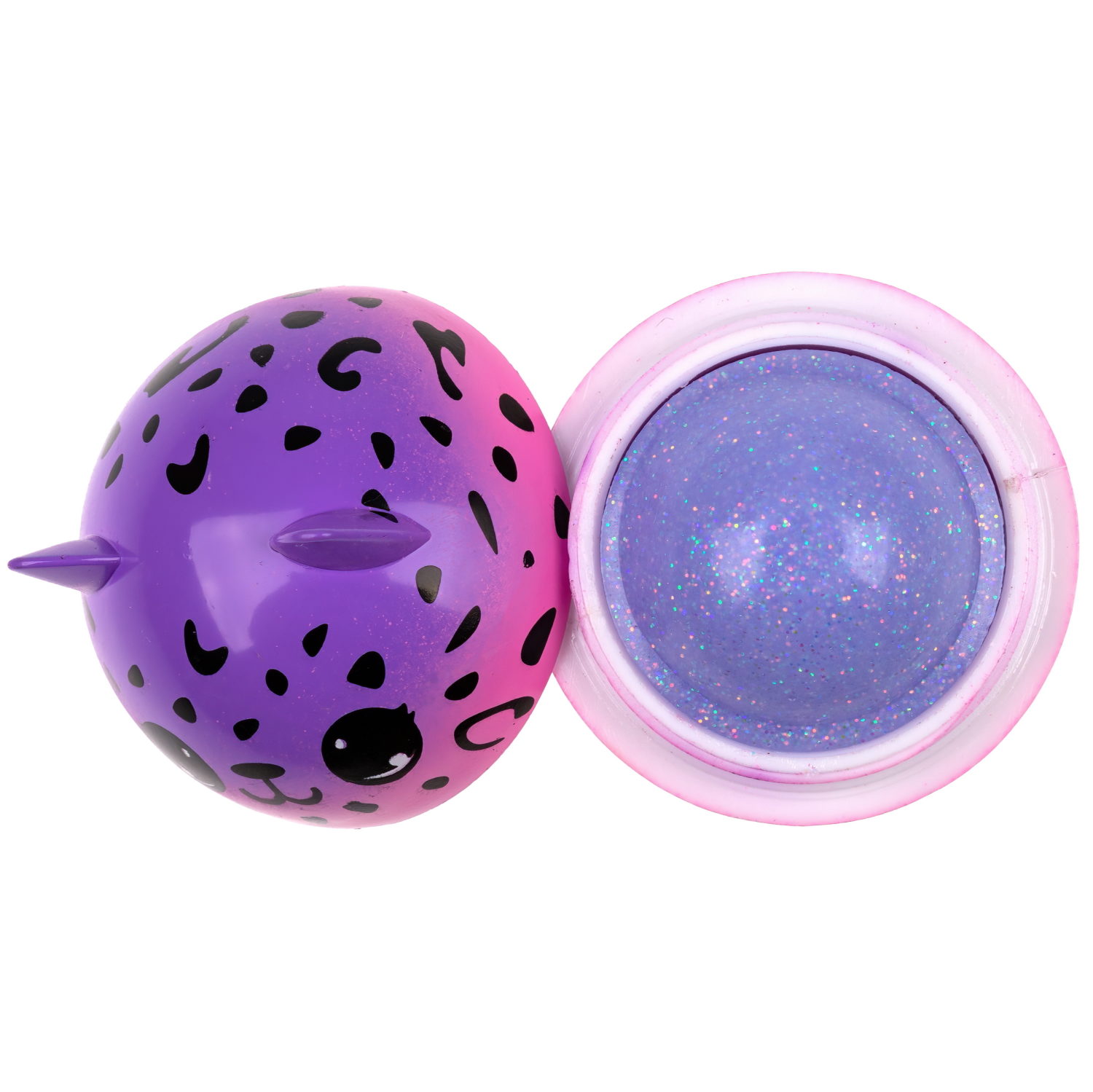 Бальзам для губ с блёстками Lukky Angel «Сиреневая дымка»,с ароматом клубничного мороженого, 6 г