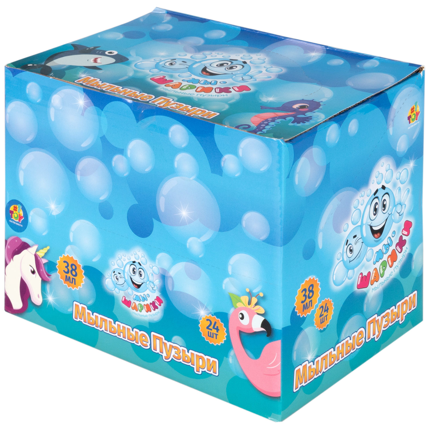 Мыльные пузыри 1TOY Мы-шарики! Бегемот, 38 мл, в ассортименте