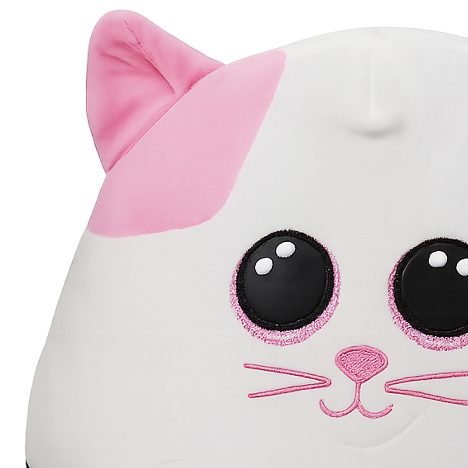 Мягкая игрушка TY Squish-A-Boos бело-розовая Кошечка Muffin, 35 см