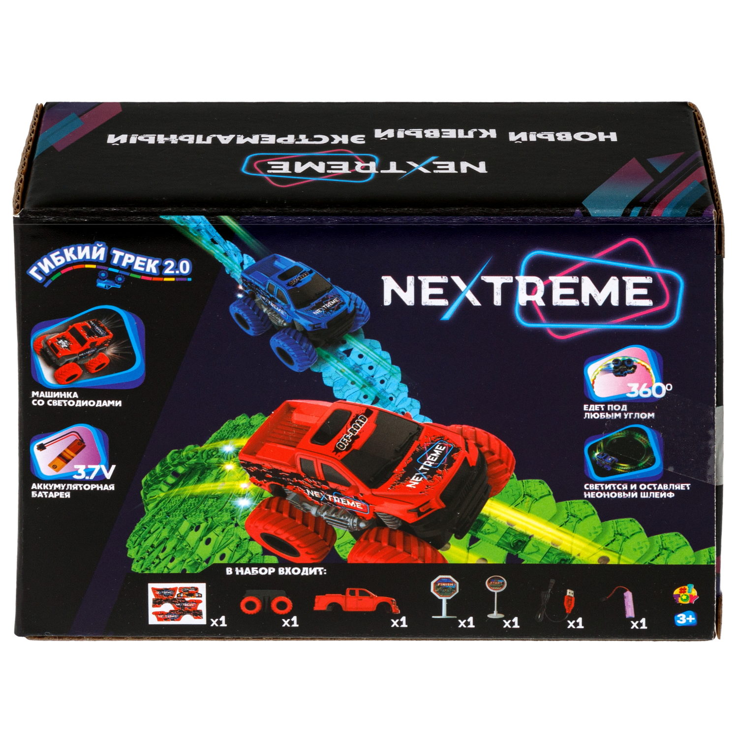 1TOY NEXTREME Гибкий трек пикап красный с аккумуляторной батареей