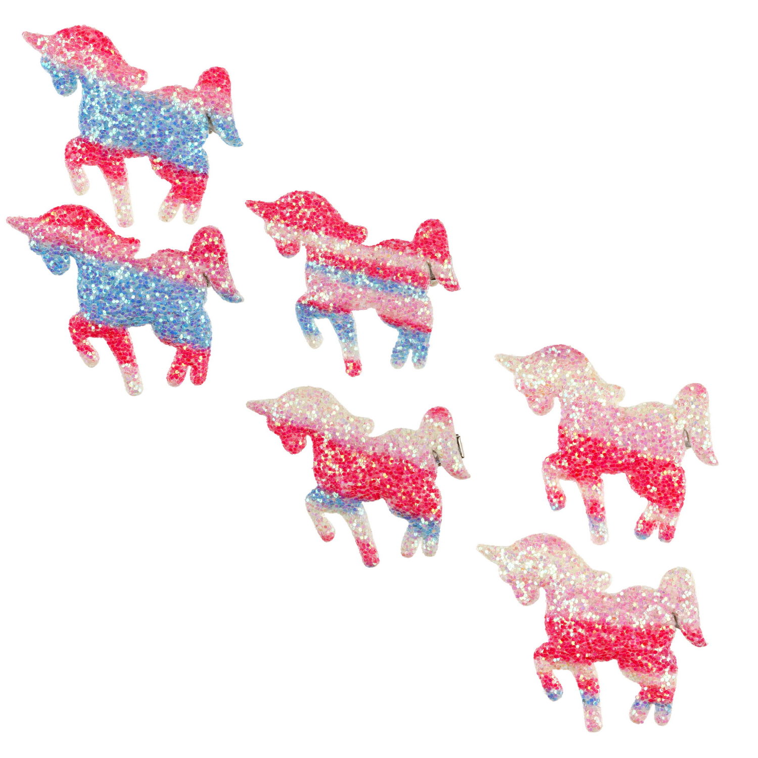 Заколки для волос Lukky Fashion Единорог детские, для девочки, зажимы, 3 цвета в ассортименте, набор 2 шт.