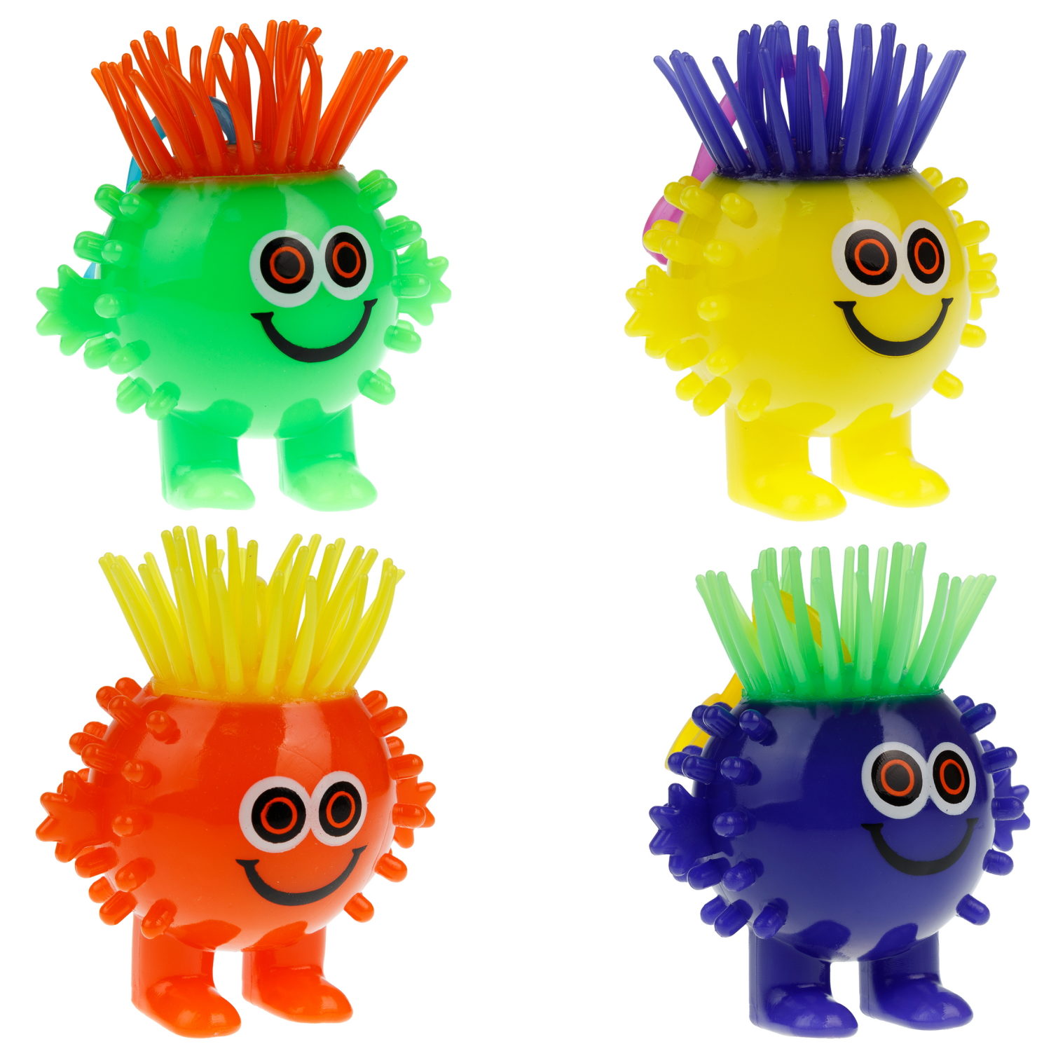 Светящаяся антистресс-игрушка для рук 1TOY Йо-Ёжик Тролль, для детей и взрослых, фиолетовая, 1 шт.