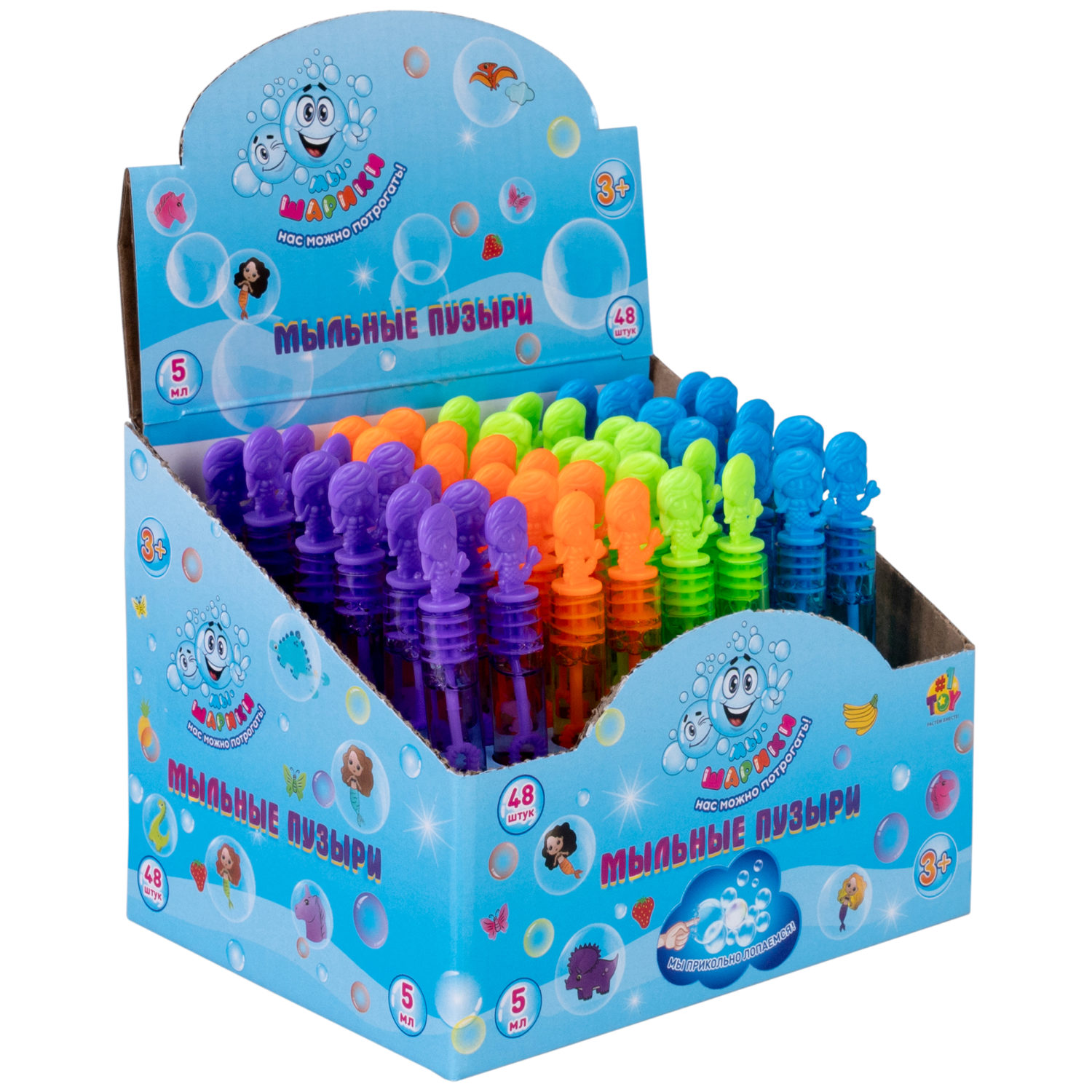 Мыльные пузыри 1TOY Мы-шарики! Русалочка, 5 мл