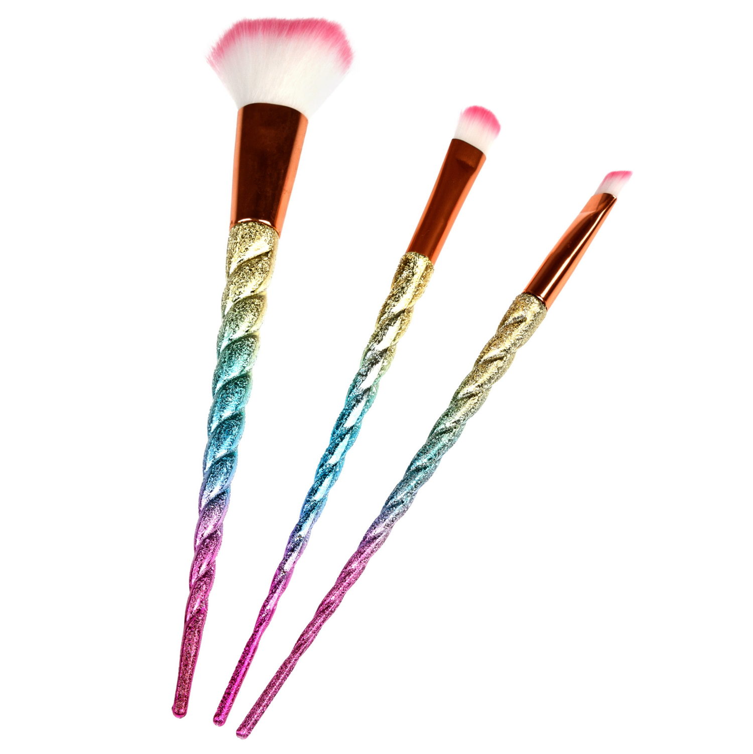 Набор кисточек LUKKY 3 кисти для нанесения макияжа "Единорог"