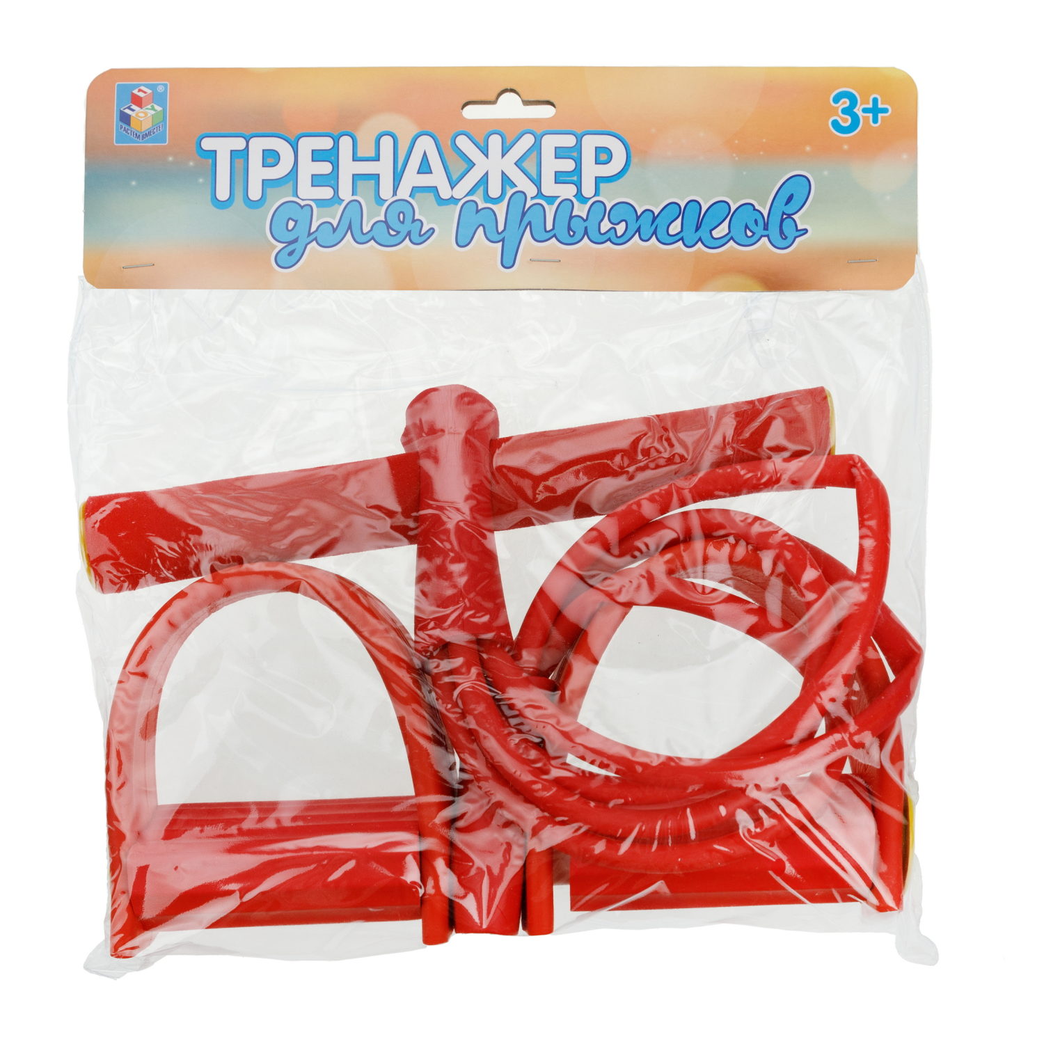 Тренажер для прыжков 1TOY, красный