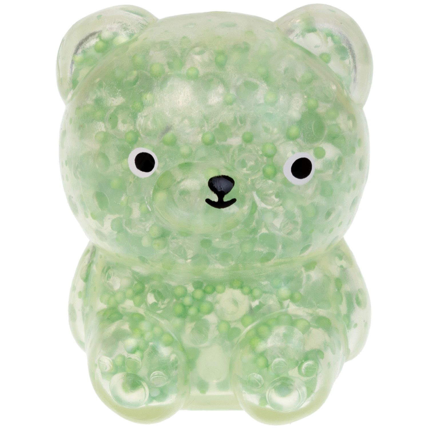 1toy Жмяка, "Медвежонок" с мелкими шариками 6х4,5х5 см, 4 вида в ассортименте