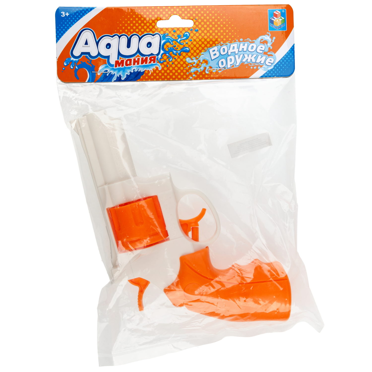 Водное оружие 1TOY Аквамания, револьвер, оранжевый