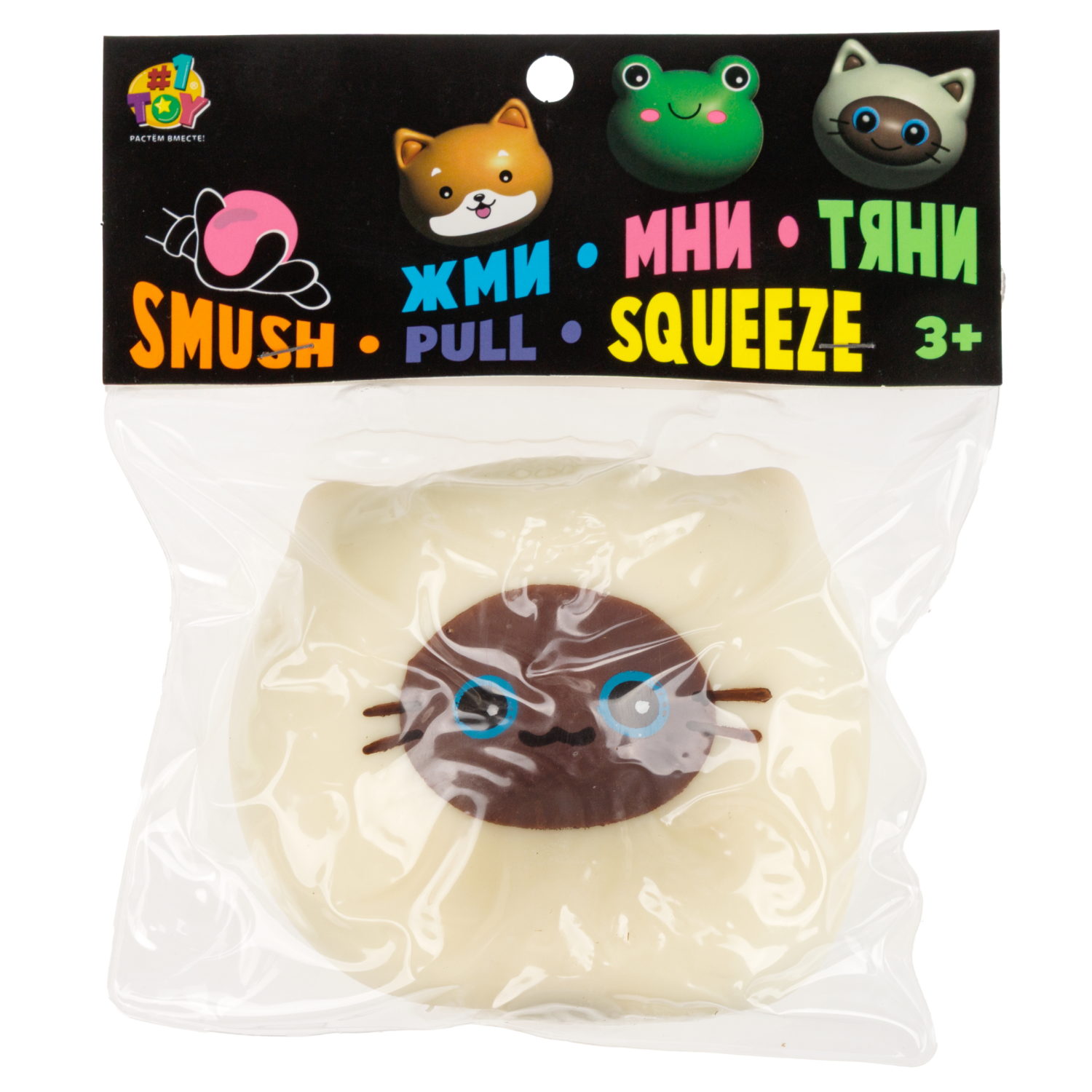 Антистресс-игрушка 1TOY Крутой замес Звери, в ассортименте корги, лягушка, кот, 7,5х7х5 см
