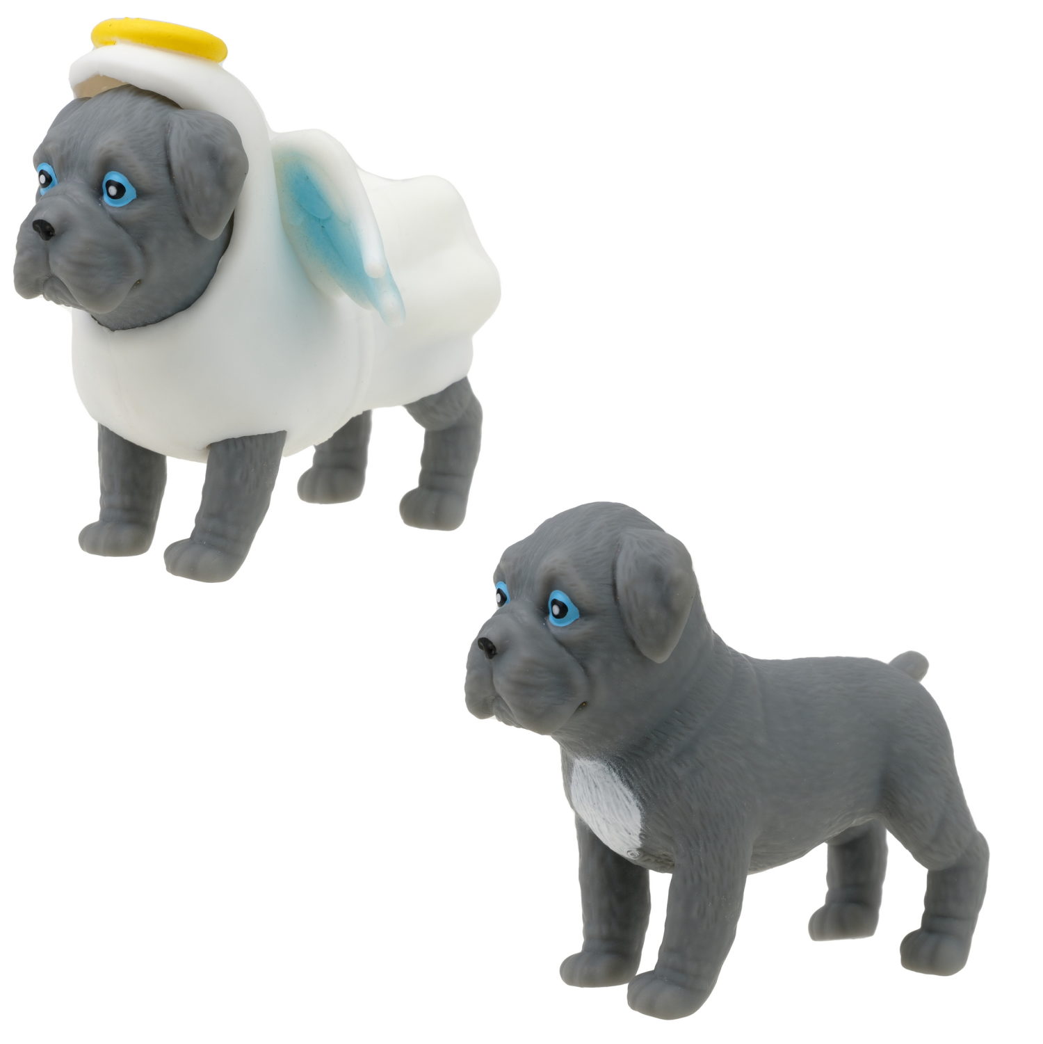 Антистресс игрушка 1TOY Прокачка для собачки серия 3, тянущаяся собачка в костюмчике, тянучка Мастиф - ангел