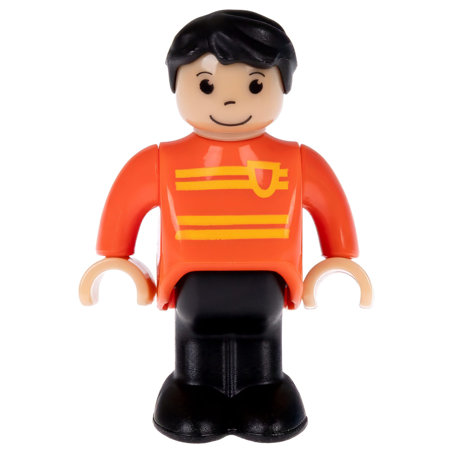 Деревянная железная дорога 1TOY GOODOK в коробке-трансформере, 56 элементов