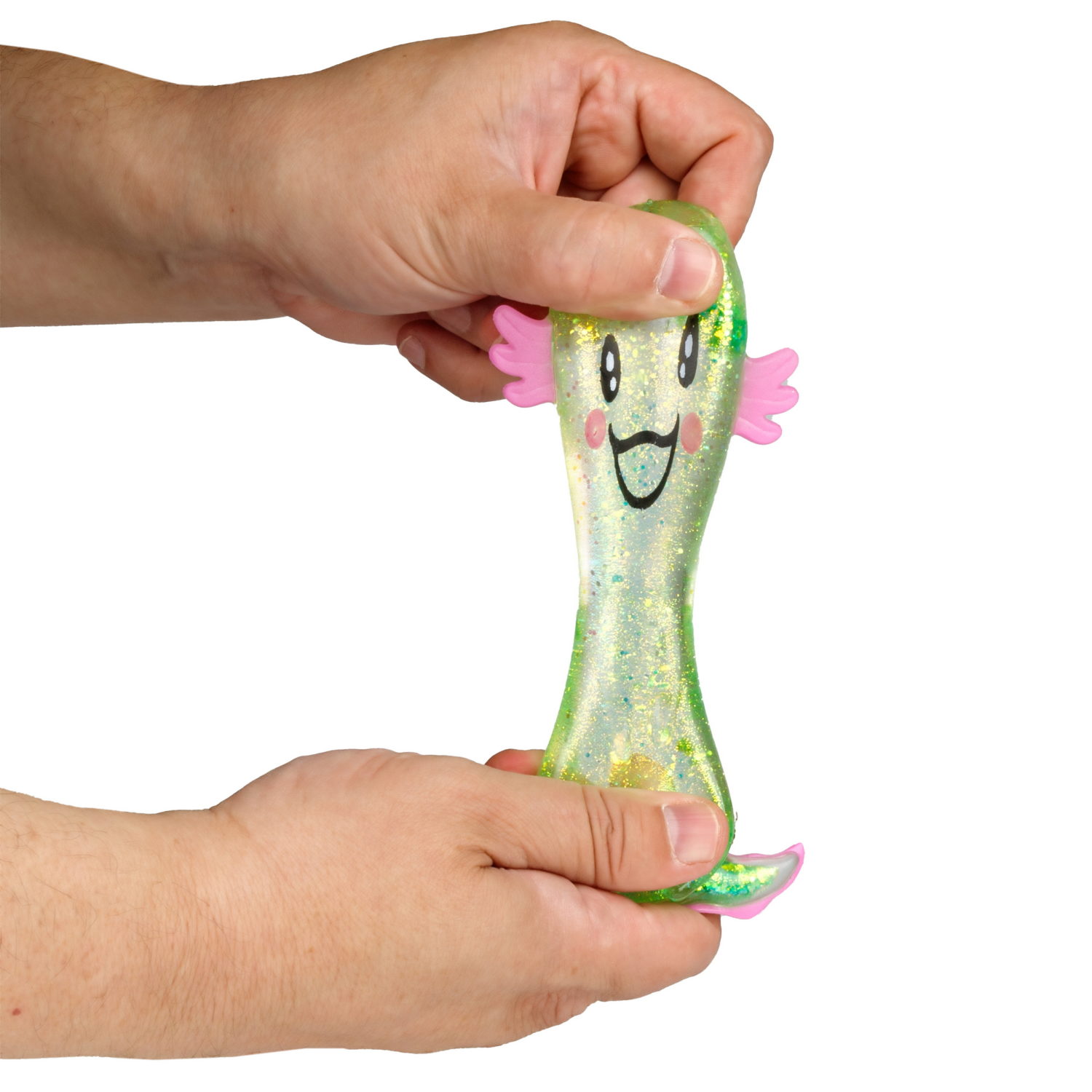 Антистресс-игрушка 1TOY Крутой замес Супергель аксолотль, 11х9х5 см