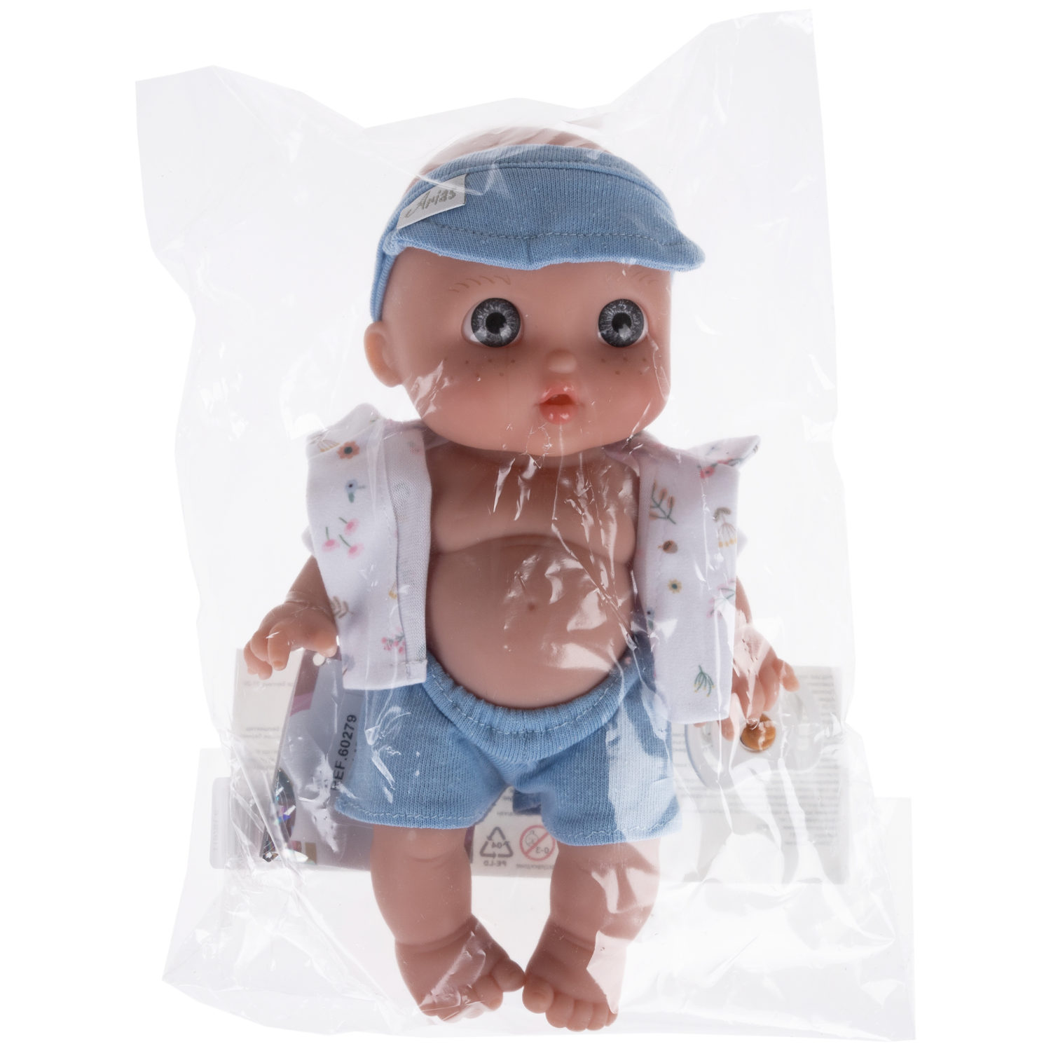 Испанская кукла для девочки reborn Arias пупс мальчик, виниловый, силиконовый, 17 см