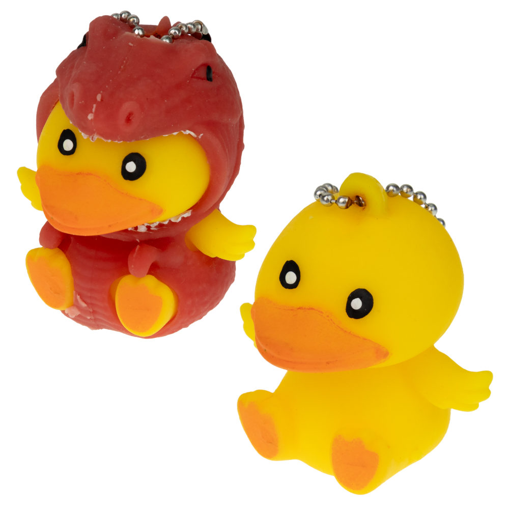Игрушка антистресс для рук 1TOY Маскарад для зверят утёнок - дракон, мягкая, резиновая, сквиш, жмякалка, мялка, брелок детский, для взрослого