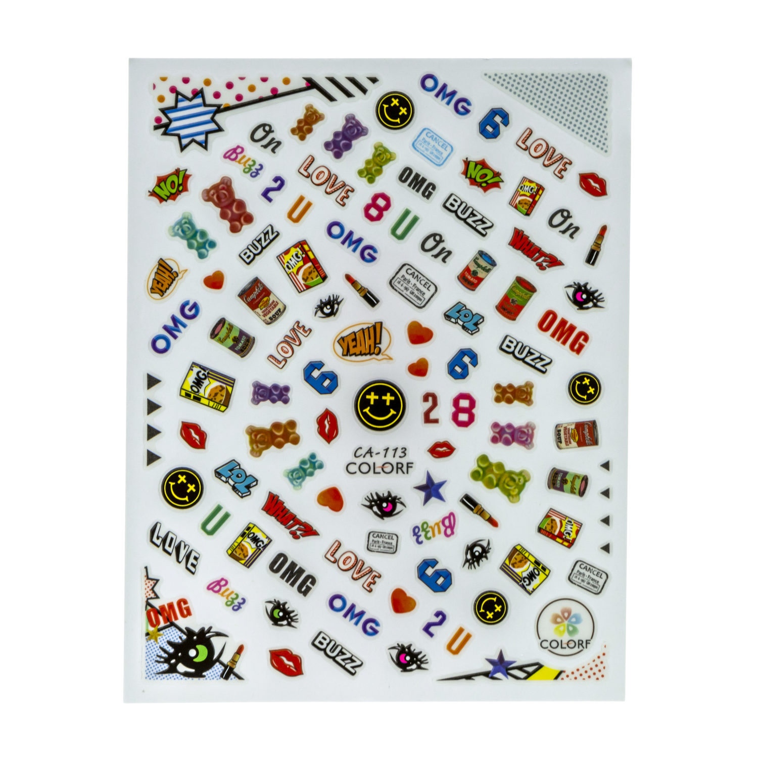 Набор для маникюра детский LUKKY Нэйл-Дизайн 2 Мемы: лак для ногтей фуксия и наклейки 