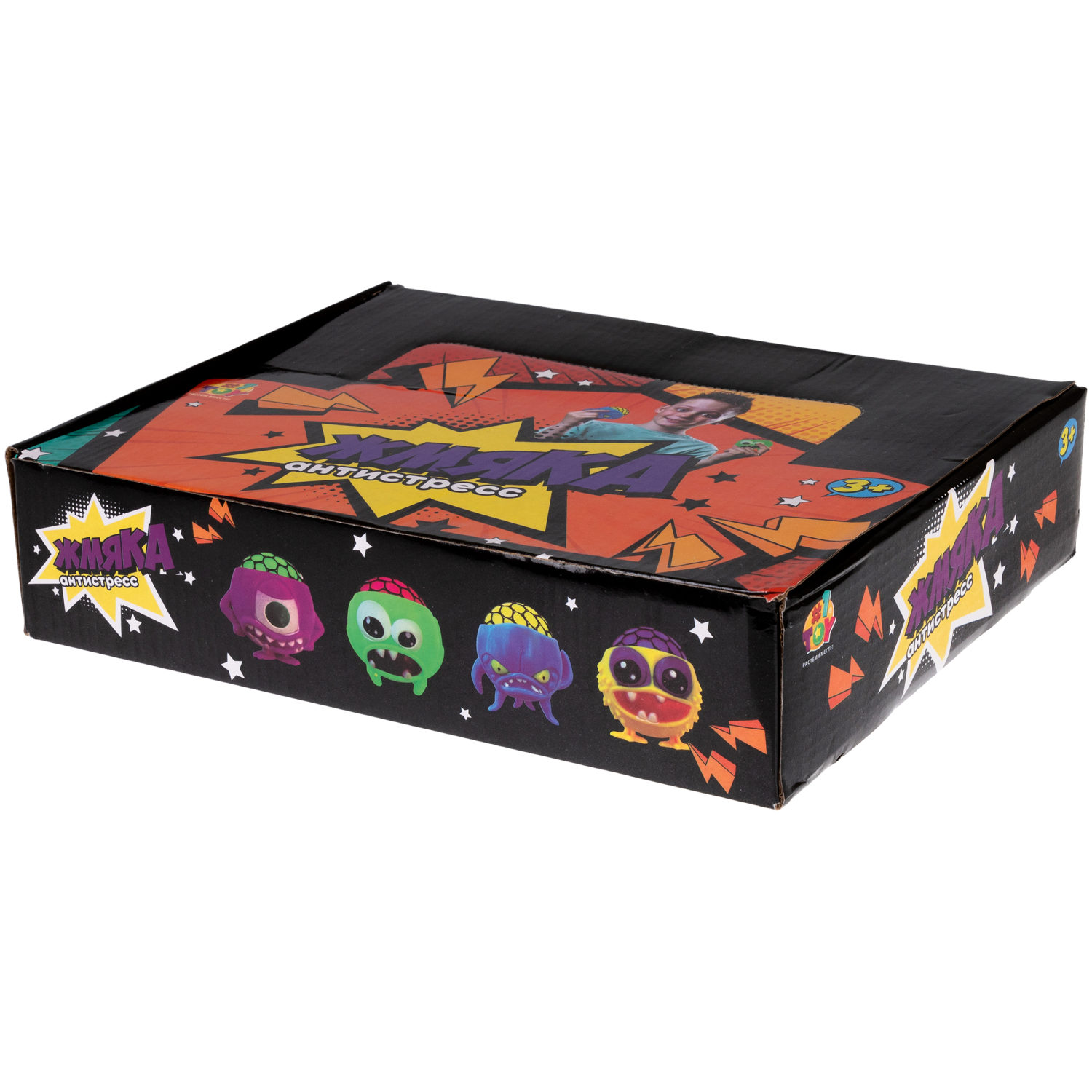 Антистресс-игрушка для рук 1toy Инопланетянин, для детей и взрослых, 4 цвета в ассортименте