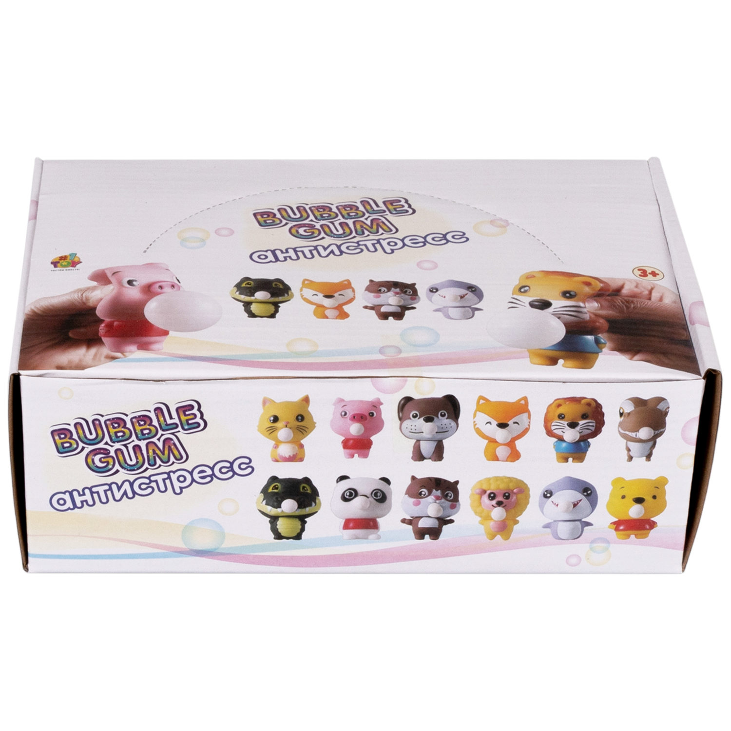 1TOY Bubble Gum-антистресс "Животные" 7,5х6х6 см, 12 видов в ассортименте