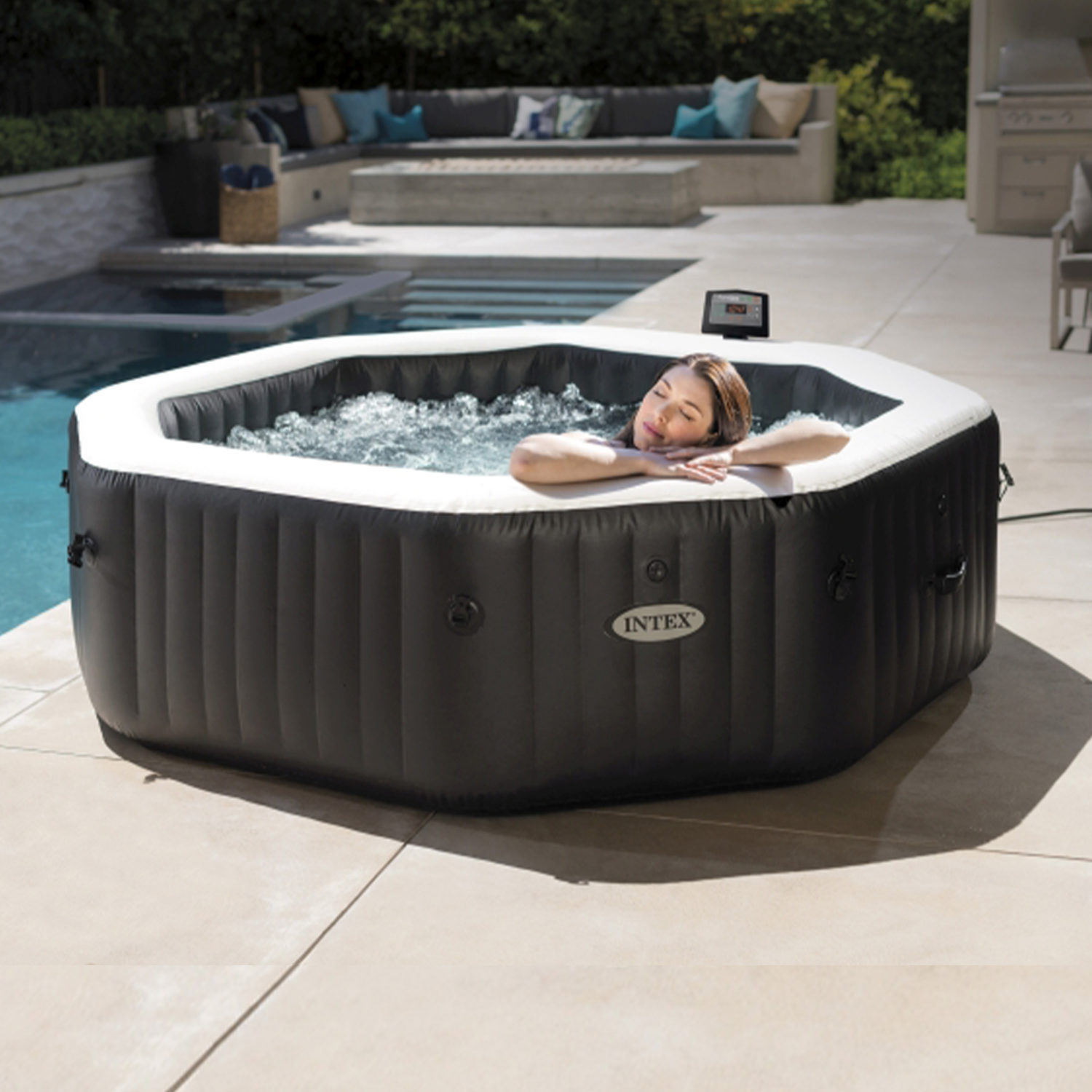 спа-центр восьмиуг., 6 чел. 218х168см, с 2 подголовн. и 2 картдридж. в комплект., 2200/220В