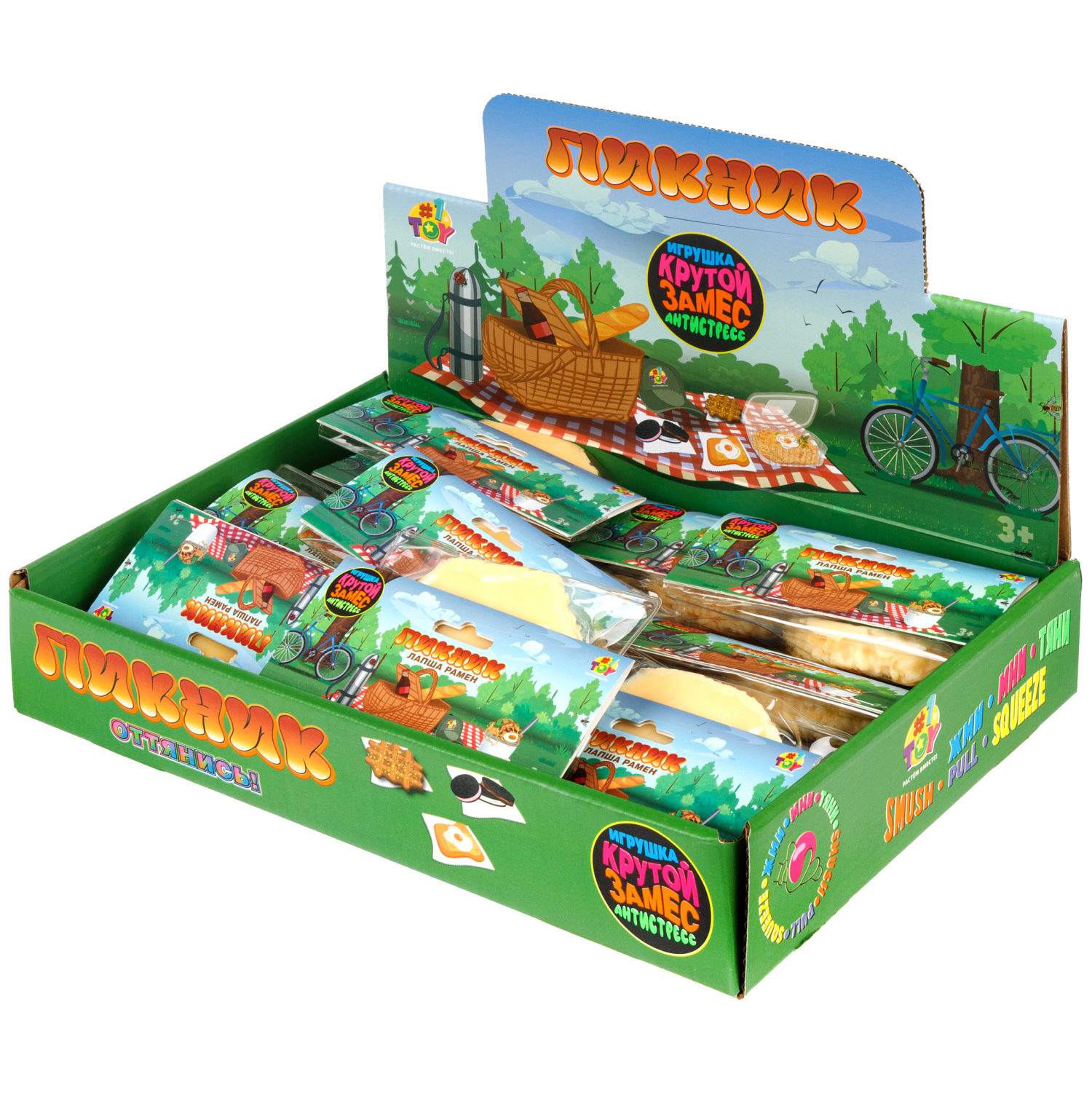 Таба сквиш 1TOY Крутой замес антистресс-игрушка для рук, 2 вида в ассортименте