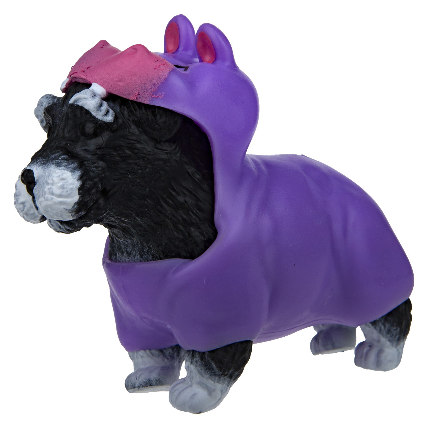 Антистресс игрушка 1TOY Прокачка для собачки серия 2, тянущаяся собачка в костюмчике, тянучка Шнауцер - бегемотик