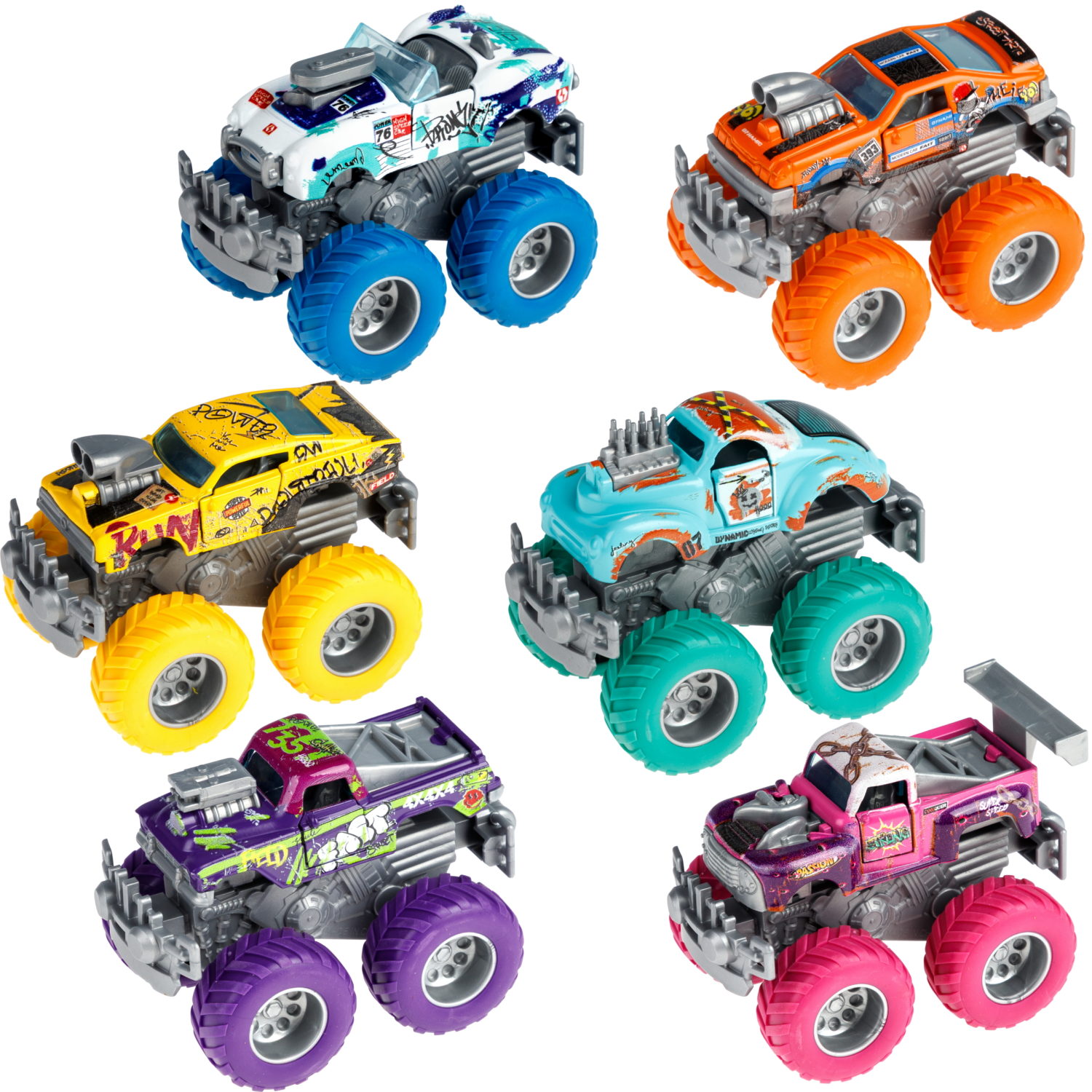 Машинка игрушечная 1TOY Драйв Монстр-трак Классика, инерционный, 8,5 см, цвет в ассортименте