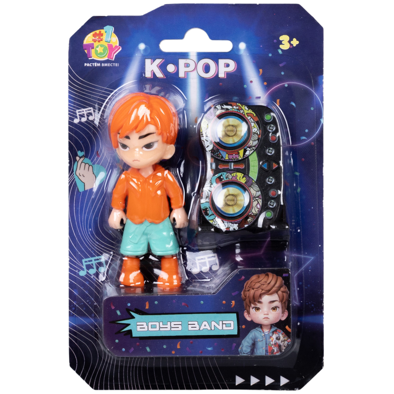 Кукла для девочки 1TOY K-POP Boys band с музыкальными инструментами, маленькая фигурка аниме 
