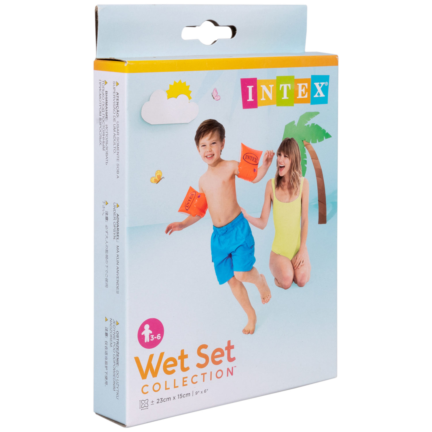 Нарукавники для плавания детские Intex Интекс надувные, 3-6 лет, для девочки и для мальчика