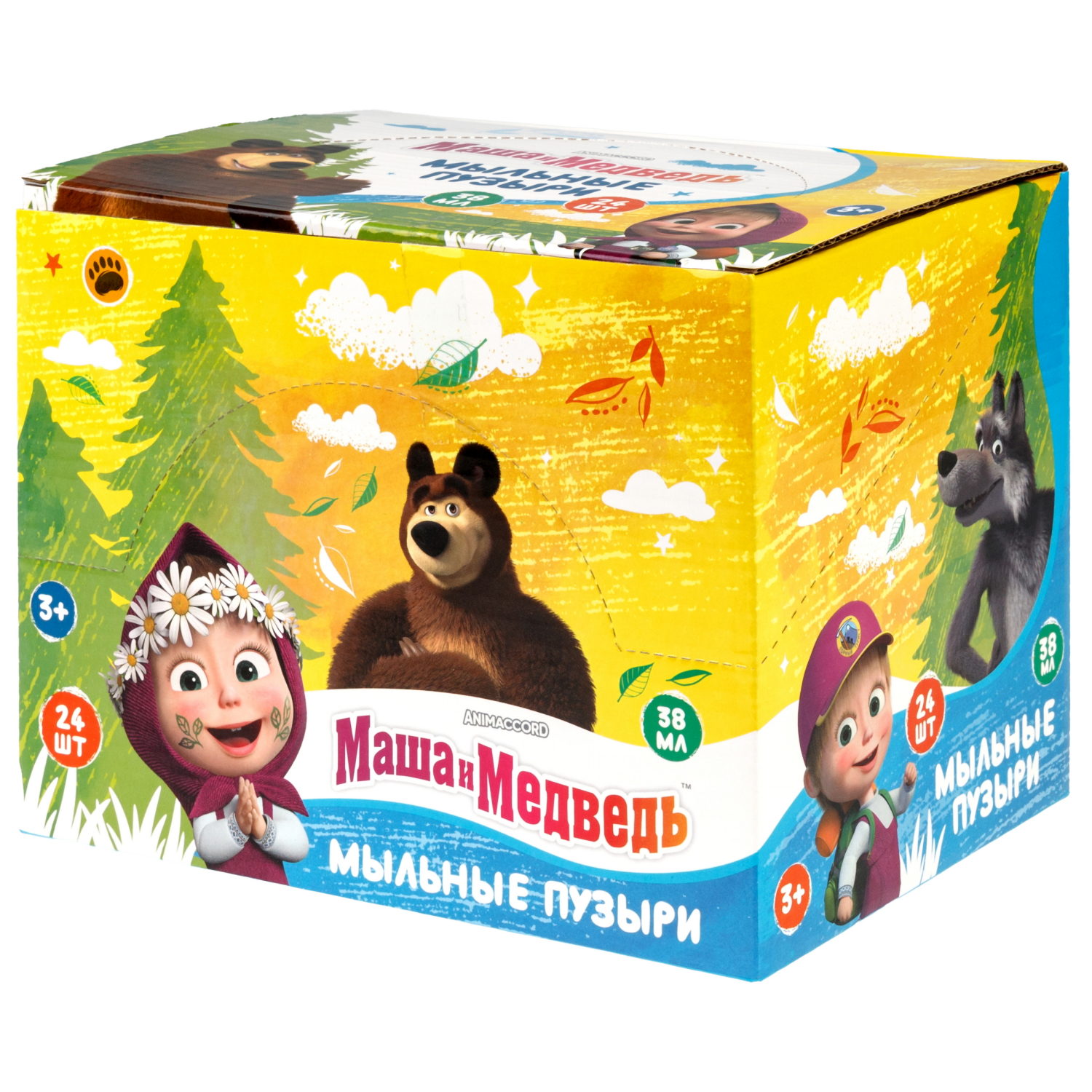 Маша и Медведь мыл. пуз. колба с кругляшом, 38 мл в д/б